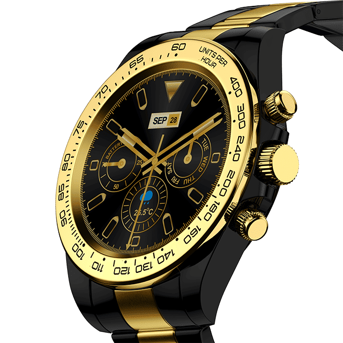 Fire-Boltt Blizzard Smartwatch with Bluetooth Calling (32.5mm HD Display, IP67 Water Resistant, Gold Black Strap)_5