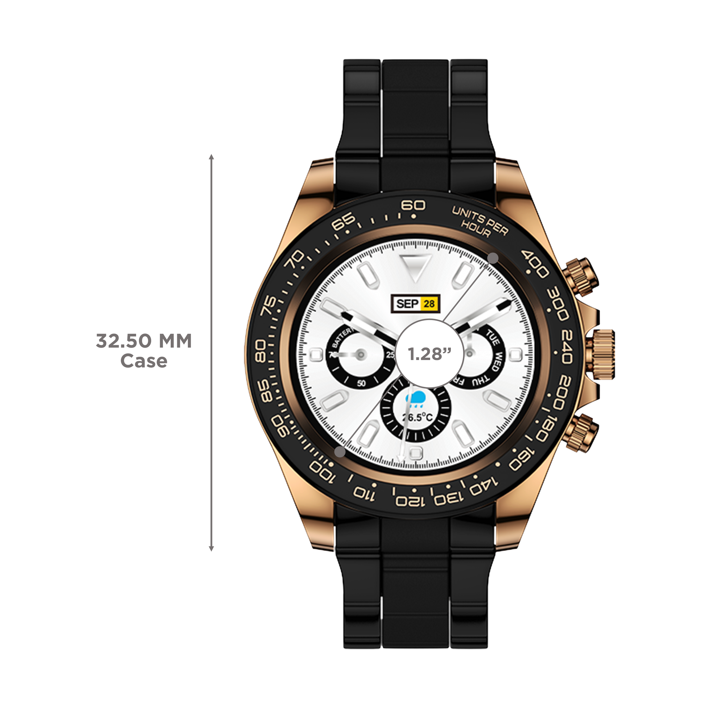 Fire-Boltt Blizzard Smartwatch with Bluetooth Calling (32.5mm HD Display, IP67 Water Resistant, Black Strap)_3