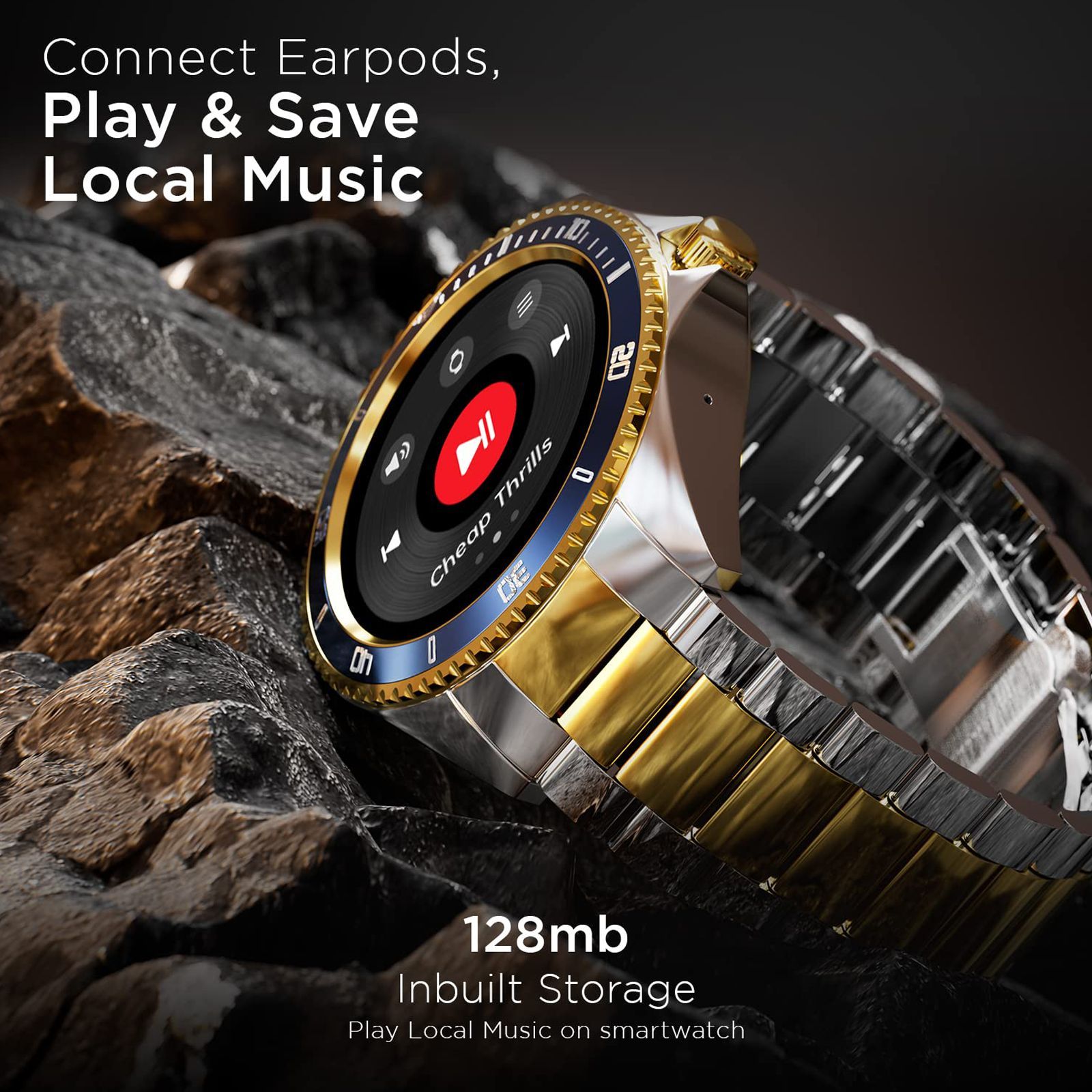 Fire-Boltt Quantum Smartwatch with Bluetooth Calling (32.5mm HD Display, IP67 Water Resistant, Sapphire Gold Strap)_6