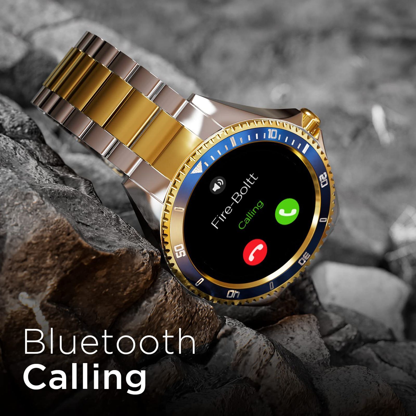 Fire-Boltt Quantum Smartwatch with Bluetooth Calling (32.5mm HD Display, IP67 Water Resistant, Sapphire Gold Strap)_7