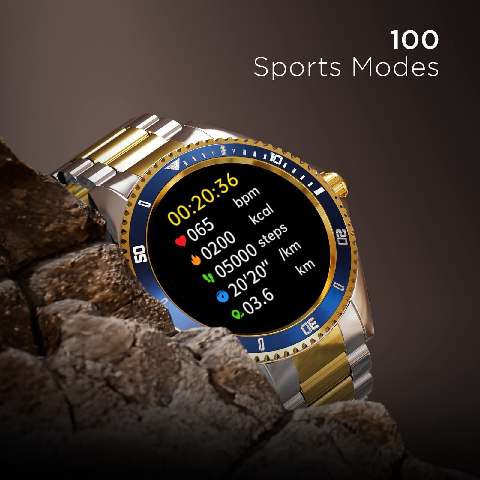 Fire-Boltt Quantum Smartwatch with Bluetooth Calling (32.5mm HD Display, IP67 Water Resistant, Sapphire Gold Strap)_10