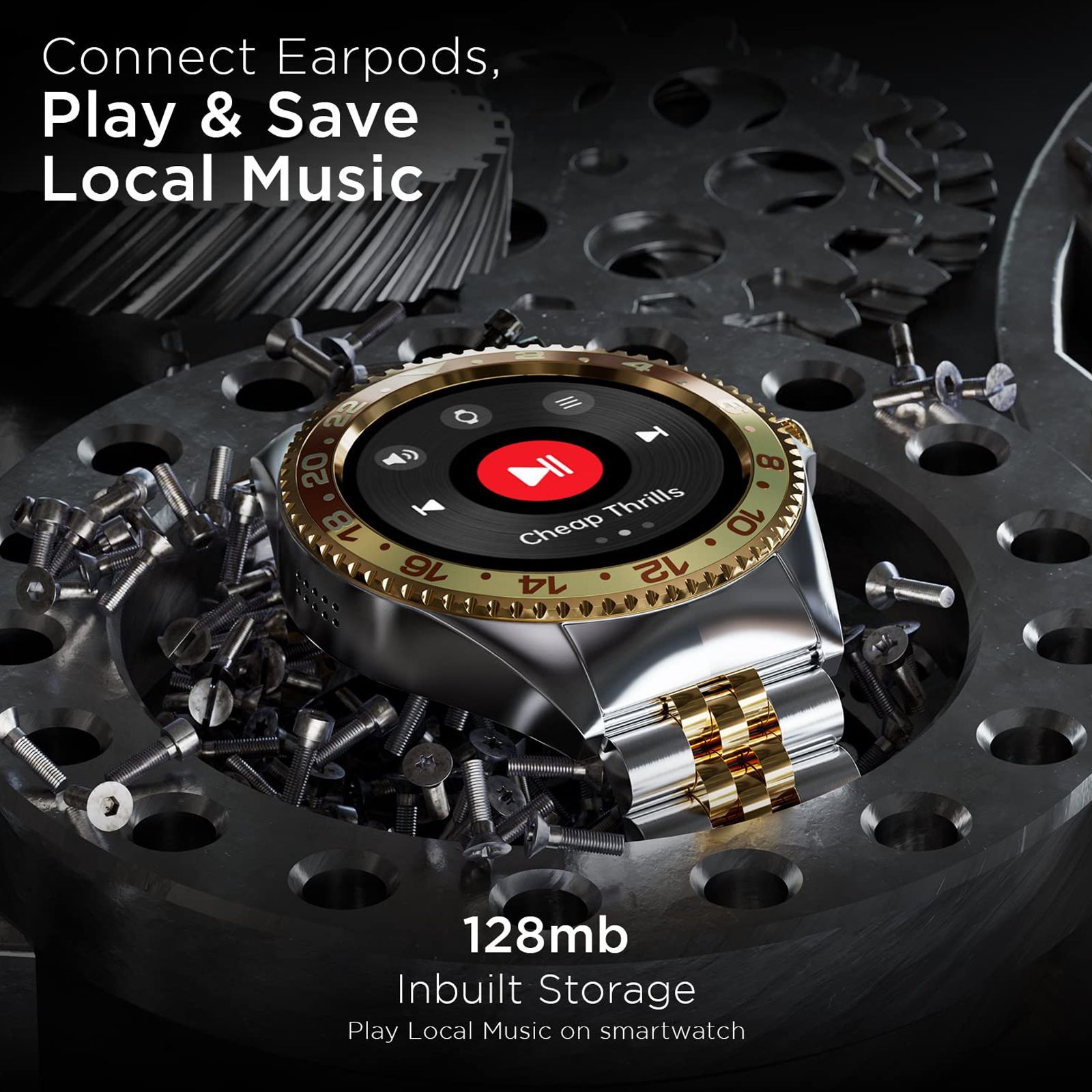 Fire-Boltt Quantum Smartwatch with Bluetooth Calling (32.5mm HD Display, IP67 Water Resistant, Mocha Gold Strap)_6