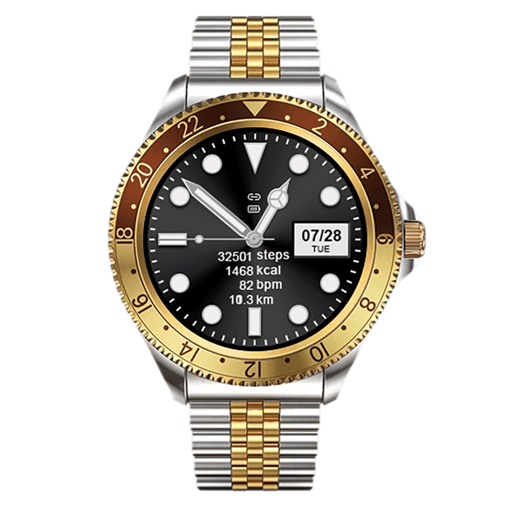 Fire-Boltt Quantum Smartwatch with Bluetooth Calling (32.5mm HD Display, IP67 Water Resistant, Mocha Gold Strap)_1