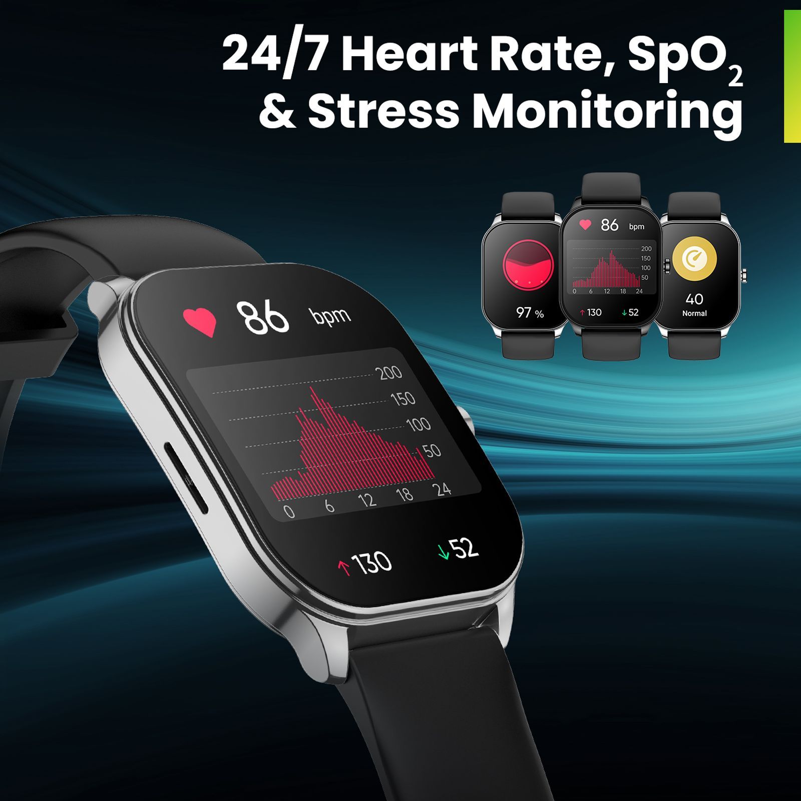 amazfit Pop 3S Smartwatch with Bluetooth Calling (49.7mm AMOLED Display, IP68 Water Resistant, Black Strap) amazfit Pop 3S Smartwatch with Bluetooth Calling (49.7mm AMOLED Display, IP68 Water Resistant, Black Strap)_8