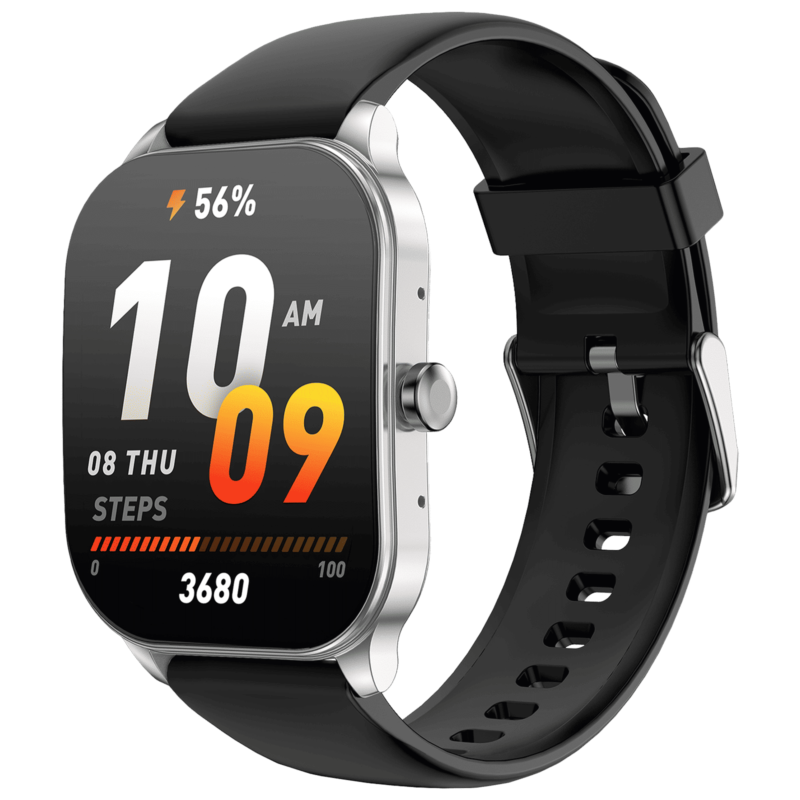 amazfit Pop 3S Smartwatch with Bluetooth Calling (49.7mm AMOLED Display, IP68 Water Resistant, Black Strap)_1