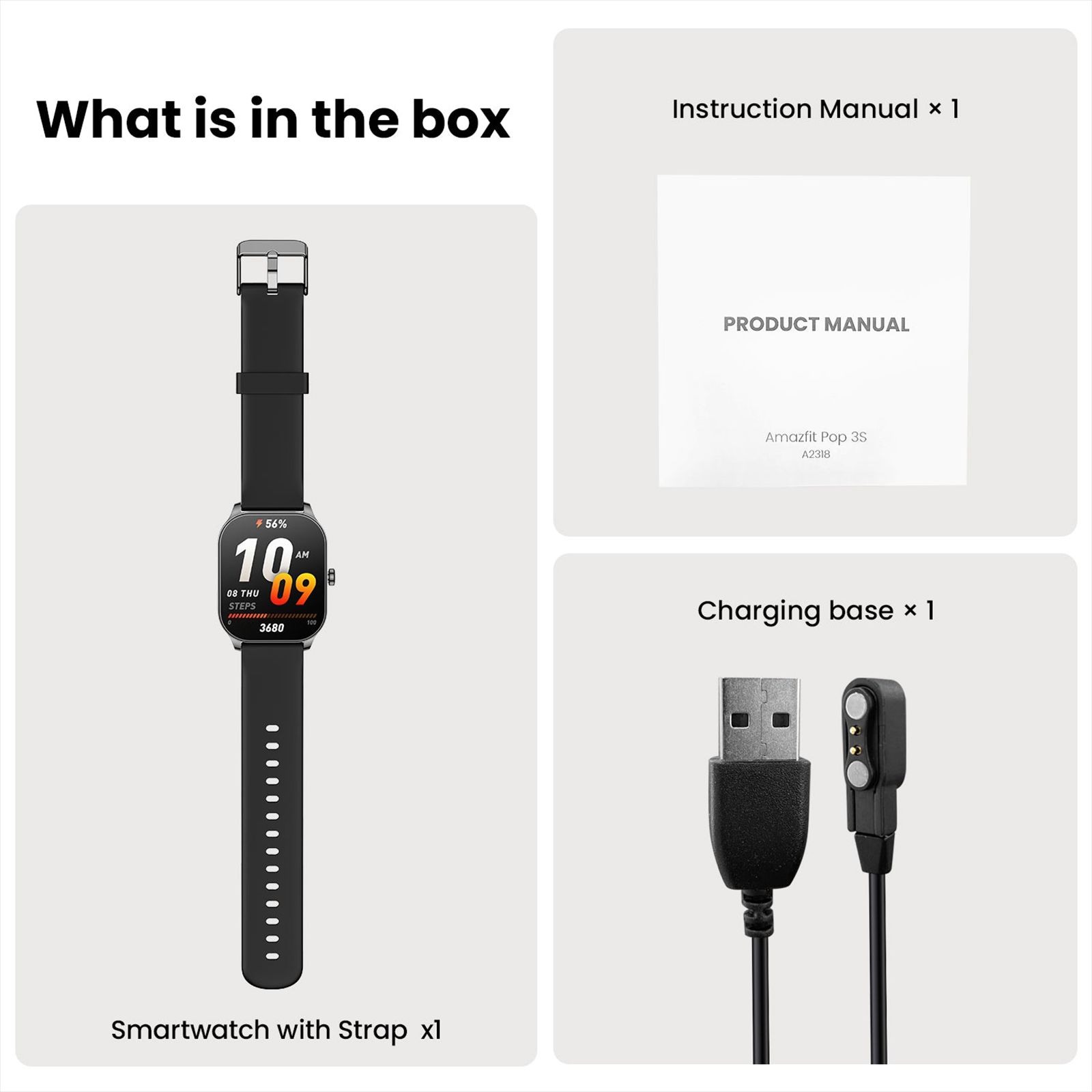 amazfit Pop 3S Smartwatch with Bluetooth Calling (49.7mm AMOLED Display, IP68 Water Resistant, Metallic Silver Strap)_8