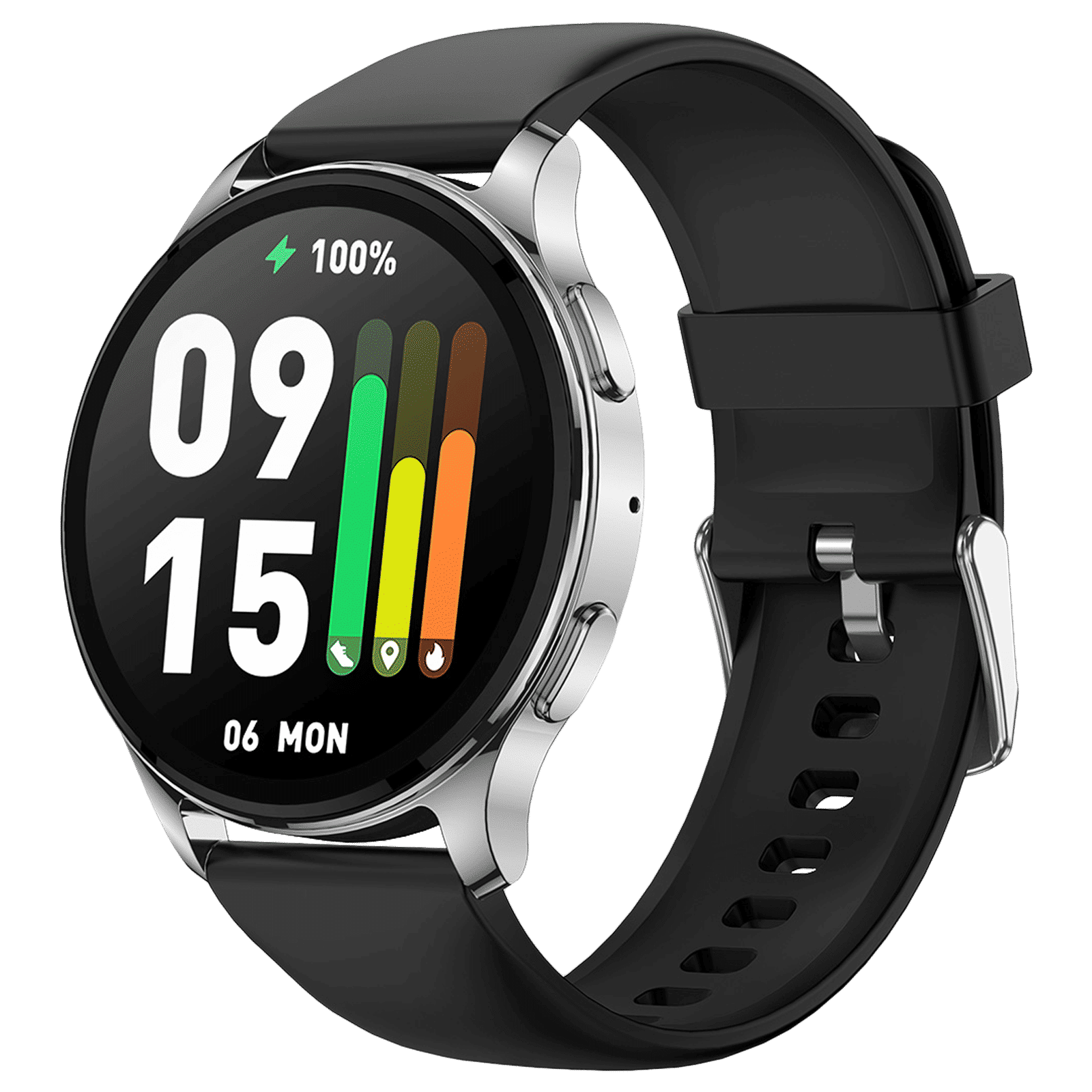 amazfit Pop 3R Smartwatch with Bluetooth Calling (36.32mm AMOLED Display, IP68 Water Resistant, Black Strap)_1