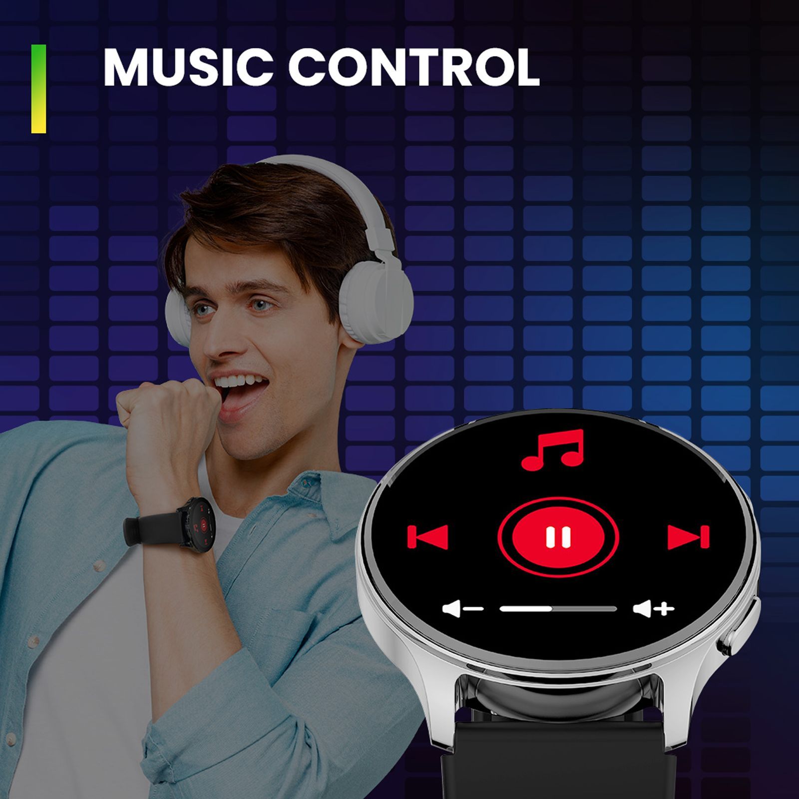 amazfit Pop 3R Smartwatch with Bluetooth Calling (36.32mm AMOLED Display, IP68 Water Resistant, Black Strap)_5