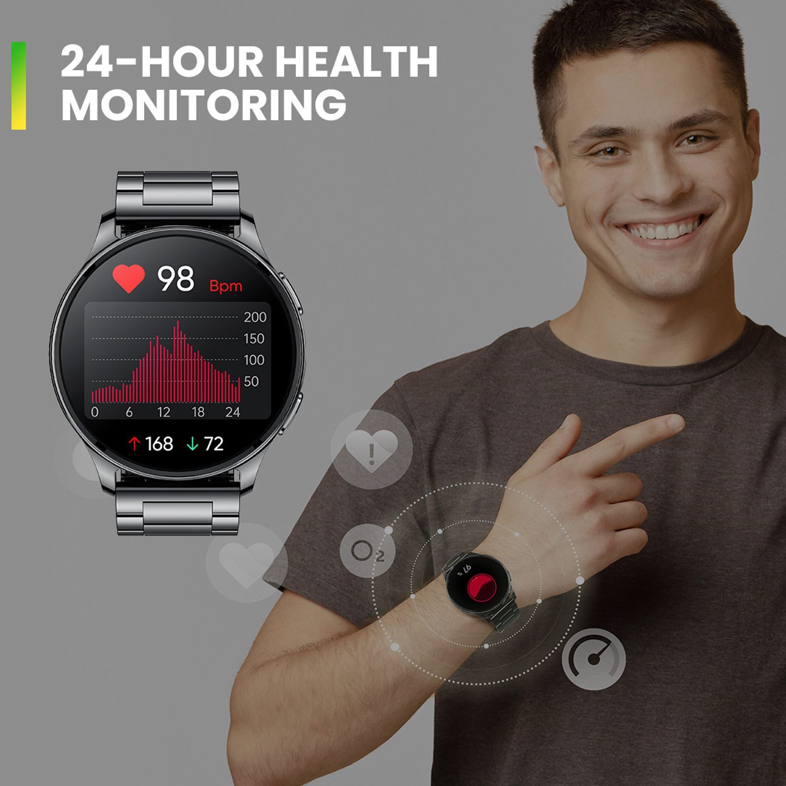 amazfit Pop 3R Smartwatch with Bluetooth Calling (36.32mm AMOLED Display, IP68 Water Resistant, Metallic Black Strap)_13