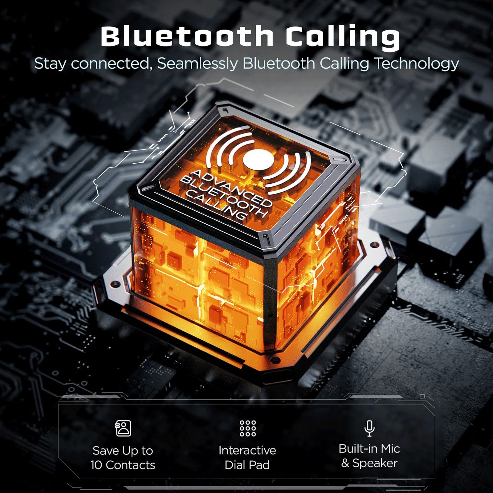 boAt Wave Armour Smartwatch with Bluetooth Calling (46.4mm HD Display, IP68 Sweat Resistant, Olive Green Strap)_7