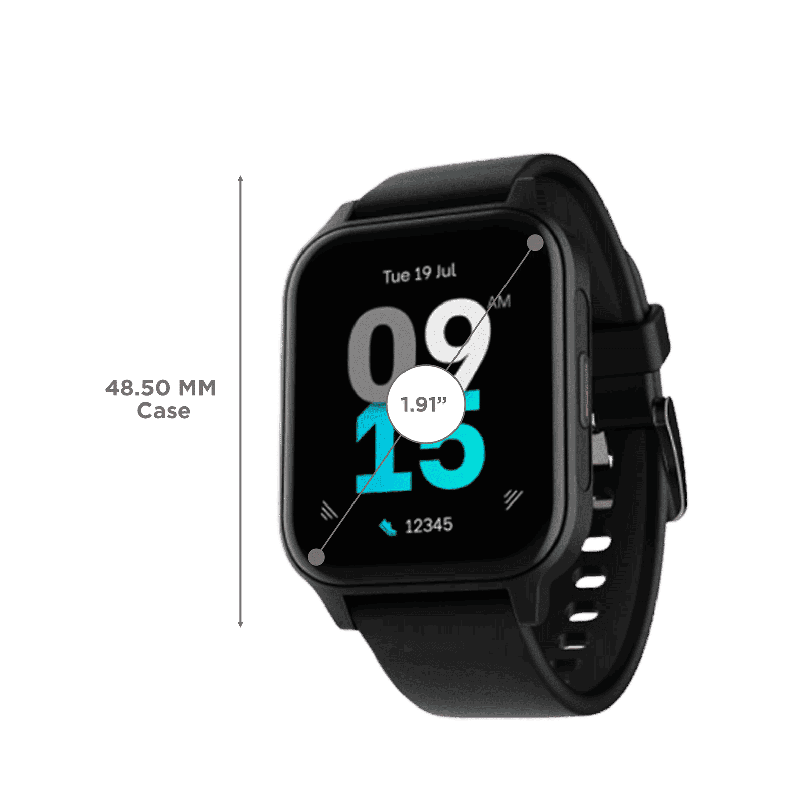 boAt Xtend Call Plus Smartwatch with Bluetooth Calling (48.5mm HD Display, IP68 Sweat Resistant, Active Black Strap)_3