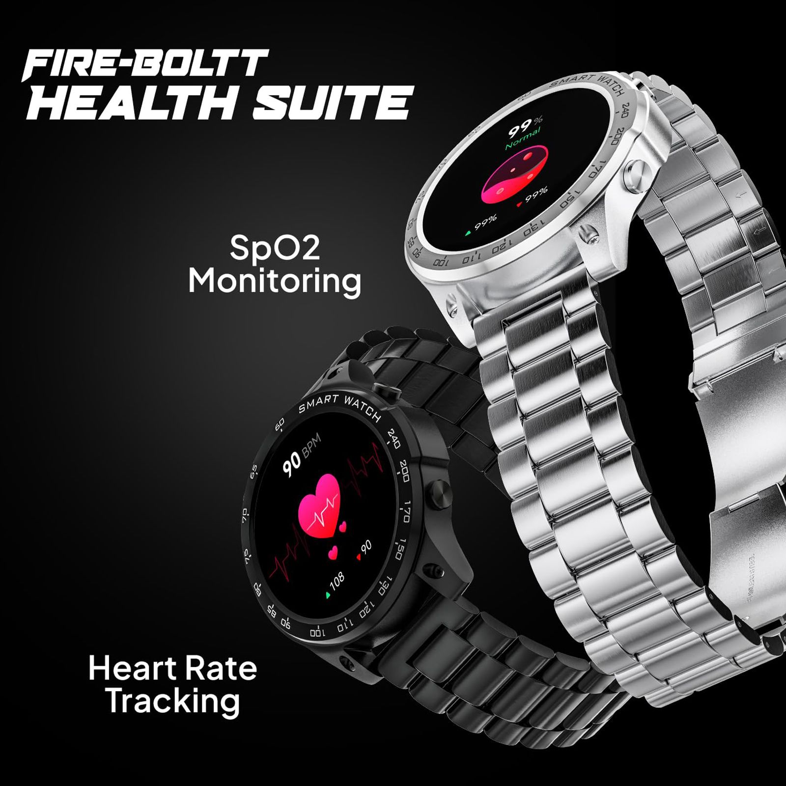 FIRE-BOLTT Dagger Luxe Smartwatch with Bluetooth Calling (36.3mm AMOLED Display, IP68 Water Resistant, Black Strap)_10