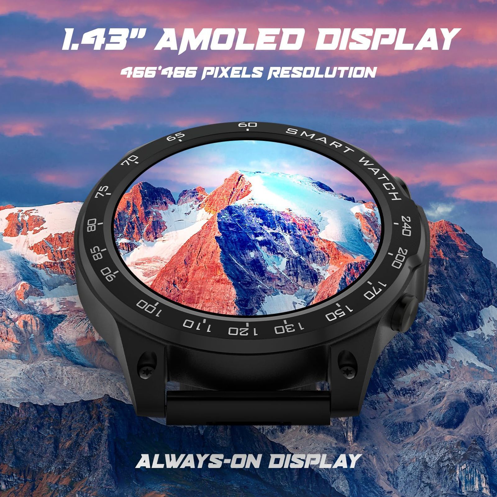 FIRE-BOLTT Dagger Luxe Smartwatch with Bluetooth Calling (36.3mm AMOLED Display, IP68 Water Resistant, Black Strap)_13