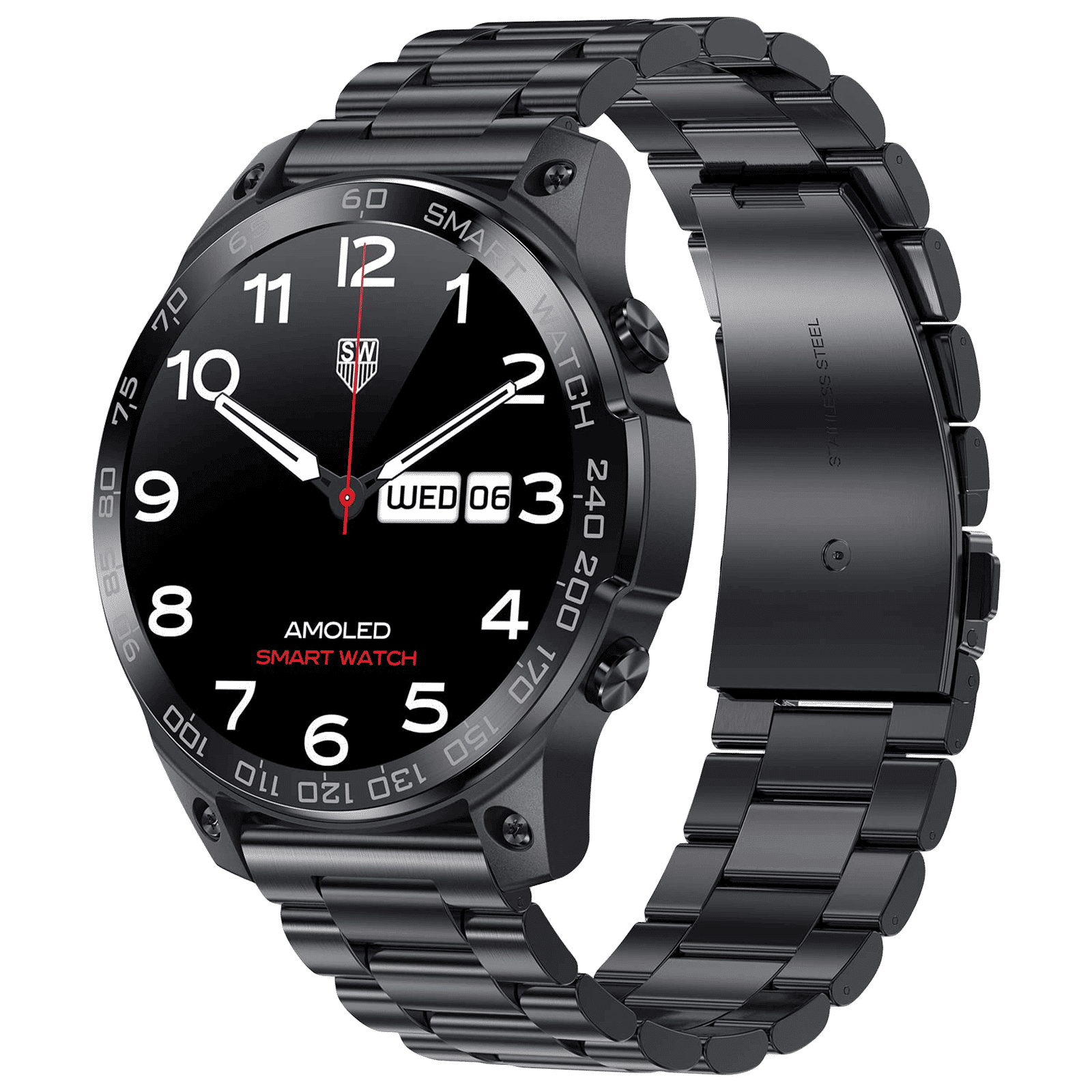 FIRE-BOLTT Dagger Luxe Smartwatch with Bluetooth Calling (36.3mm AMOLED Display, IP68 Water Resistant, Black Strap)_4
