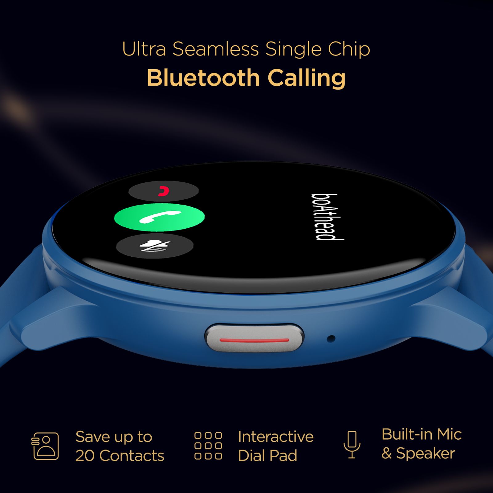 boAt Lunar Call Smartwatch with Bluetooth Calling (32.5mm HD Display, IP68 Water Resistant, Sapphire Blue Strap) boAt Lunar Call Smartwatch with Bluetooth Calling (32.5mm HD Display, IP68 Water Resistant, Sapphire Blue Strap)_4