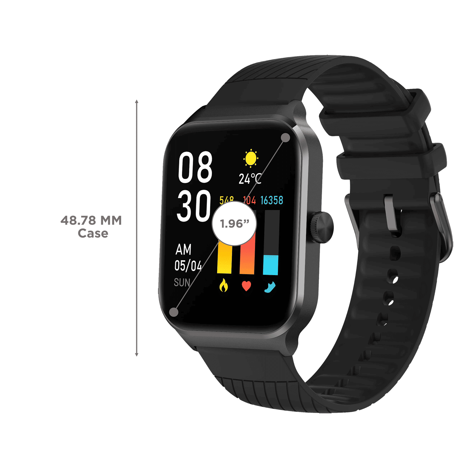 noise ColorFit Canvas Smartwatch with Bluetooth Calling (49.78mm TFT Display, Jet Black Strap)_3