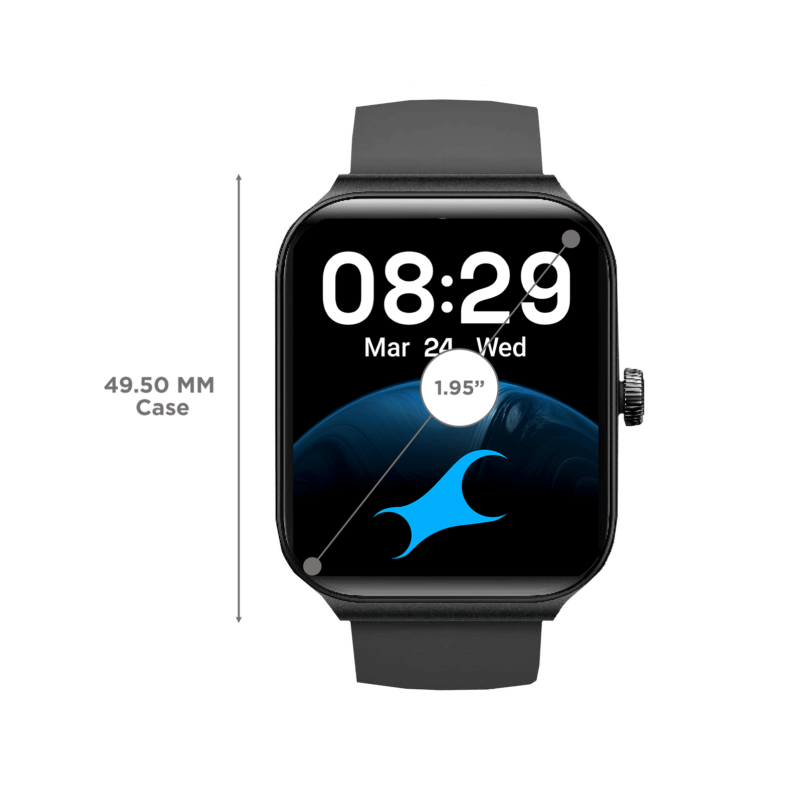 fastrack Reflex Horizon Smartwatch with Bluetooth Calling (49.5mm TFT LCD Display, IP68 Water Resistant, Black Strap)_3