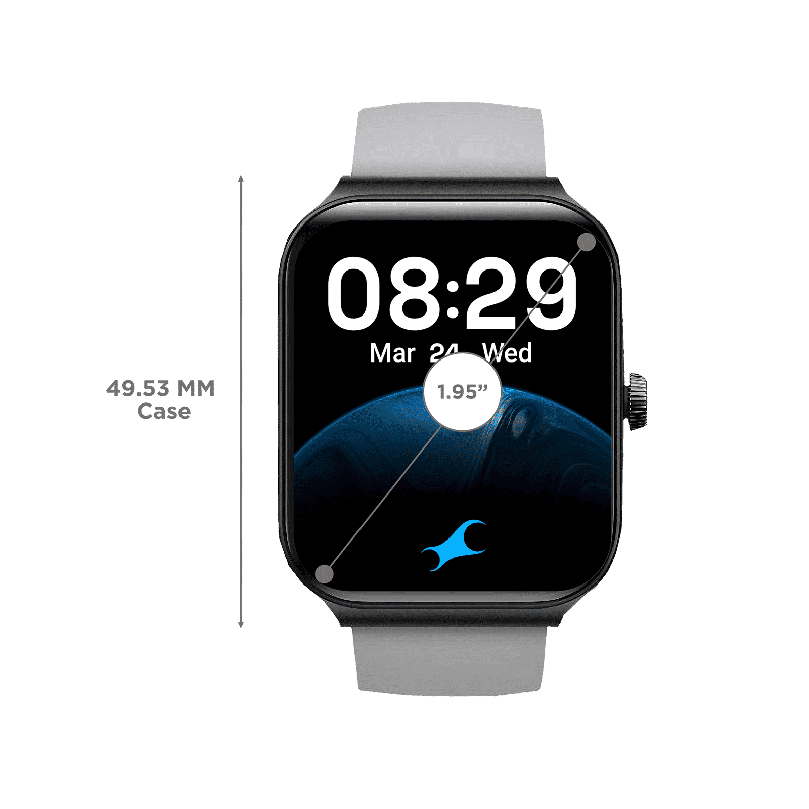 fastrack Reflex Horizon Smartwatch with Bluetooth Calling (49.5mm TFT LCD Display, IP68 Water Resistant, Grey Strap)_3