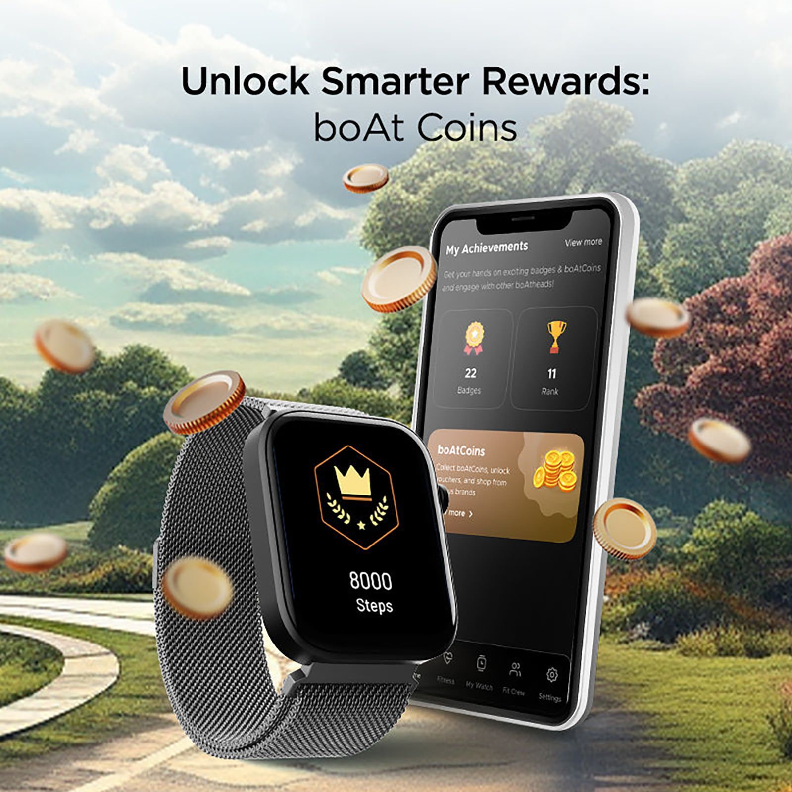 boAt Wave Astra Smartwatch with Bluetooth Calling (46.4mm HD Display, IP67 Water Resistant, Silver Metal Strap)_6