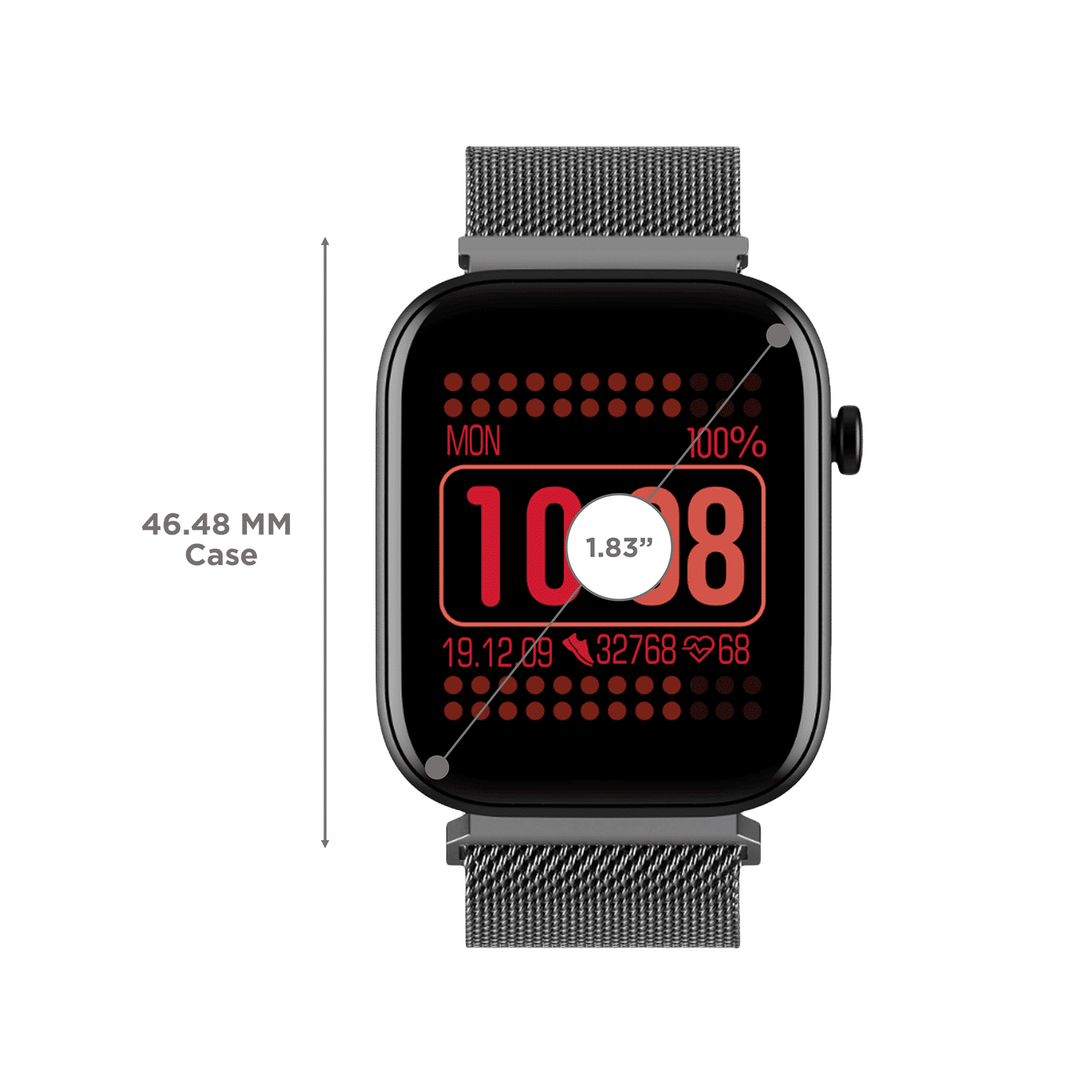 boAt Wave Astra Smartwatch with Bluetooth Calling (46.4mm HD Display, IP67 Water Resistant, Silver Metal Strap)_3