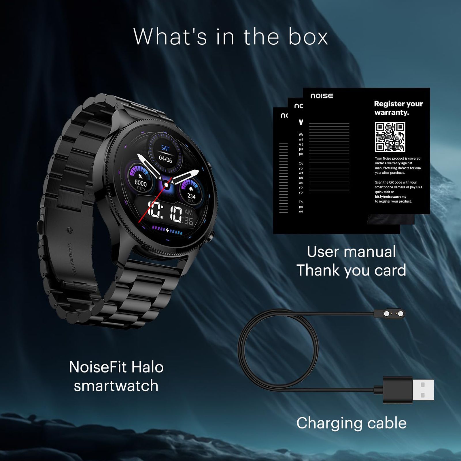 noise NoiseFit Halo Plus Smartwatch with Bluetooth Calling (37.08mm AMOLED Display, IP68 Water Resistant, Elite Black Strap) noise NoiseFit Halo Plus Smartwatch with Bluetooth Calling (37.08mm AMOLED Display, IP68 Water Resistant, Elite Black Strap)_12