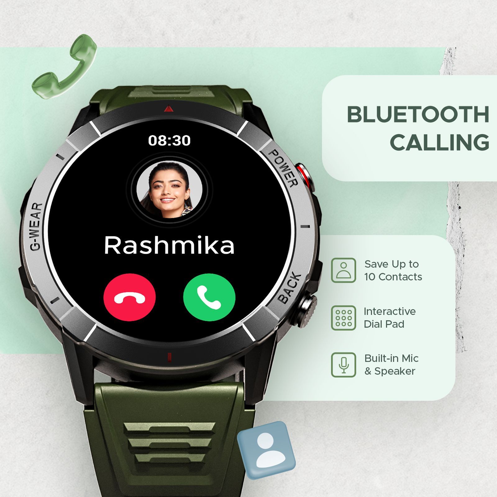 boAt Lunar Fit Smartwatch with Bluetooth Calling (36.9mm AMOLED Display, IP67 Water Resistant, Deep Green Strap)_7