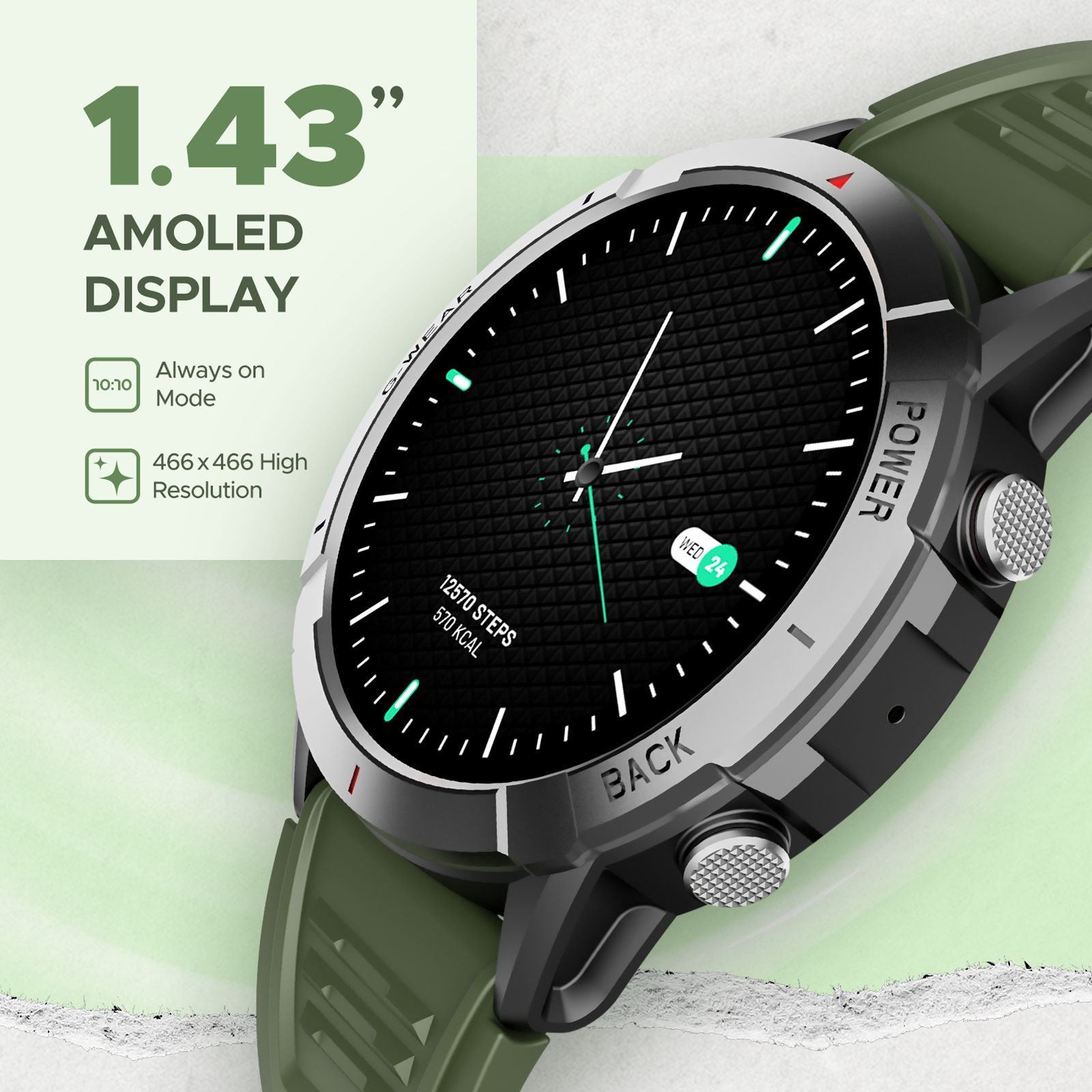 boAt Lunar Fit Smartwatch with Bluetooth Calling (36.9mm AMOLED Display, IP67 Water Resistant, Deep Green Strap)_8