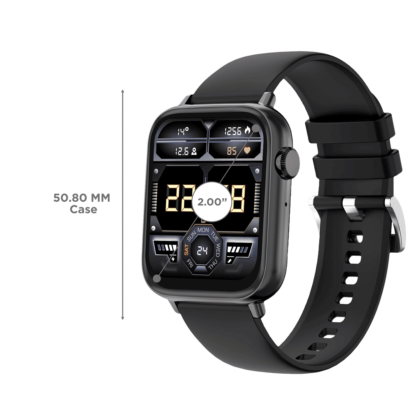 FIRE-BOLTT Ninja Fit Pro Smartwatch with Bluetooth Calling (50.8mm LCD Display, IP67 Water Resistant, Black Strap)_3