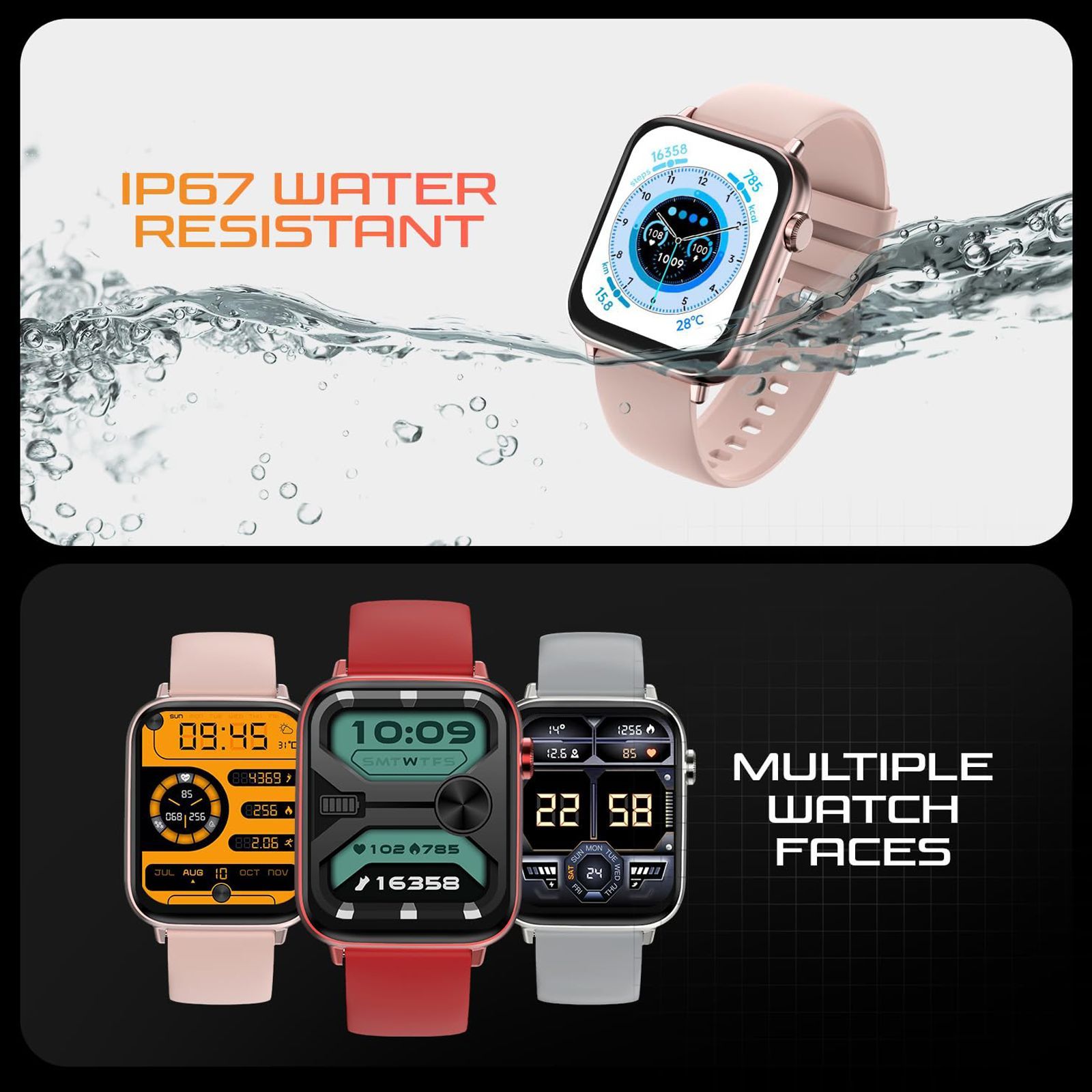 FIRE-BOLTT Ninja Fit Pro Smartwatch with Bluetooth Calling (50.8mm LCD Display, IP67 Water Resistant, Beige Strap)_8