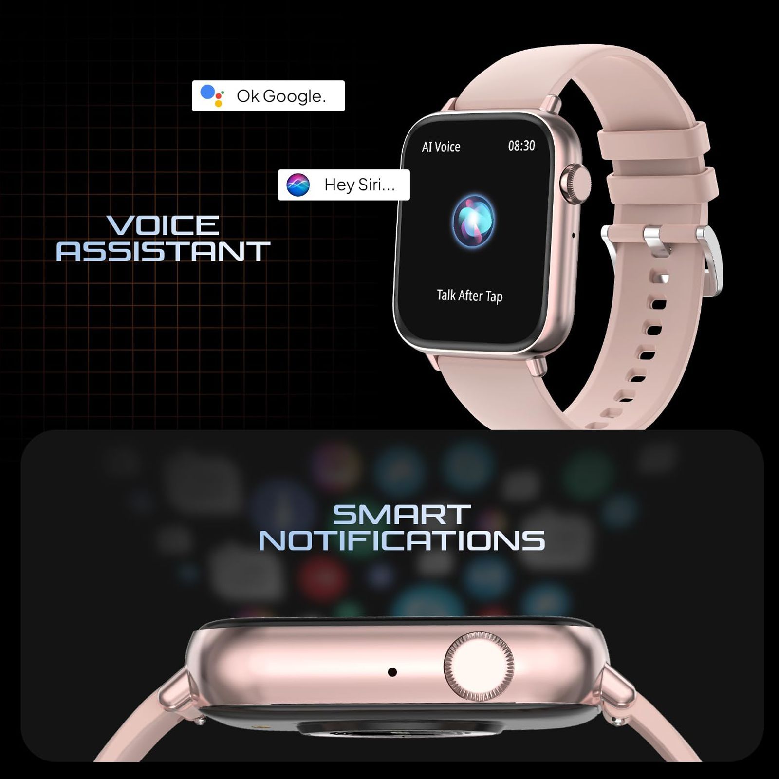 FIRE-BOLTT Ninja Fit Pro Smartwatch with Bluetooth Calling (50.8mm LCD Display, IP67 Water Resistant, Beige Strap)_11