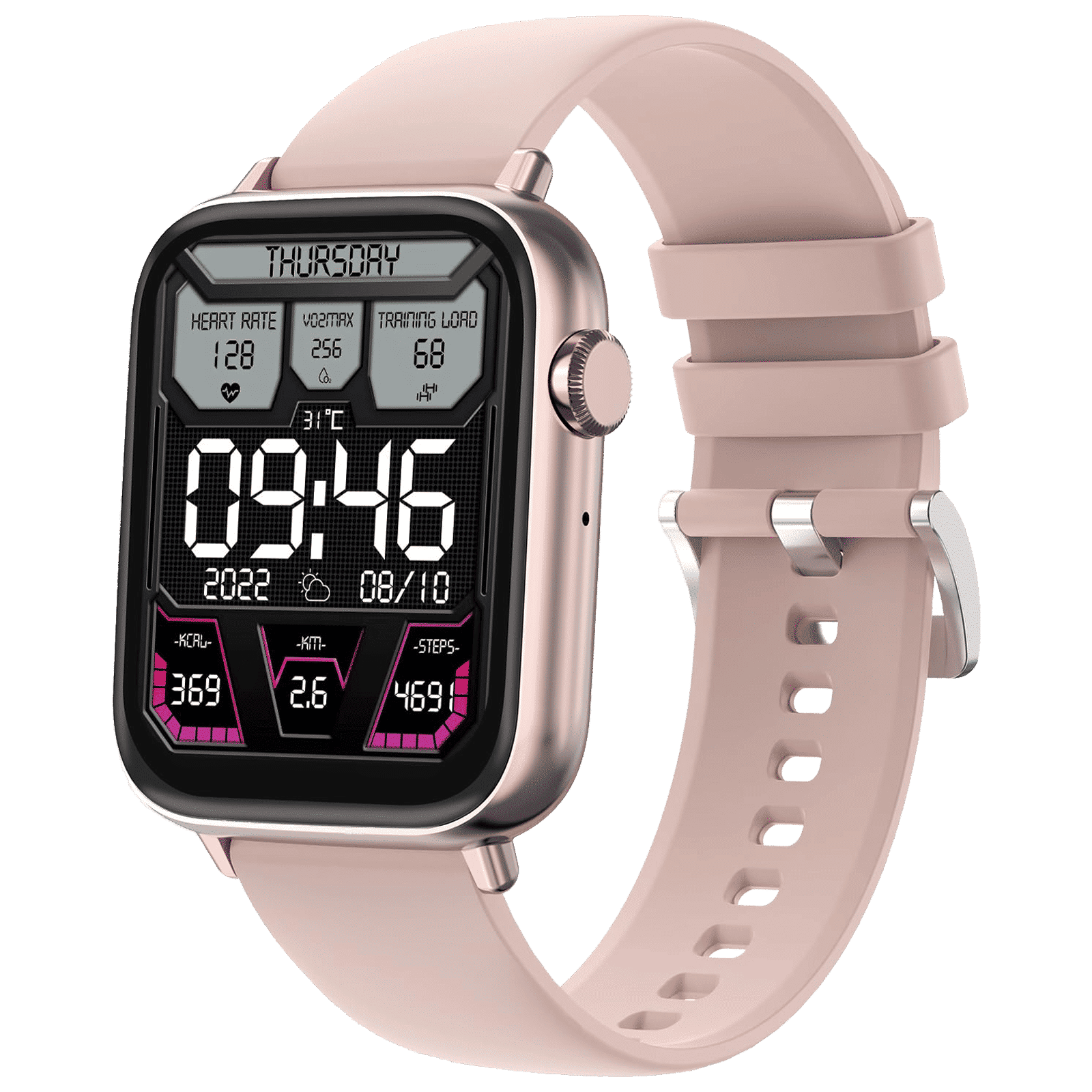 FIRE-BOLTT Ninja Fit Pro Smartwatch with Bluetooth Calling (50.8mm LCD Display, IP67 Water Resistant, Beige Strap)_4