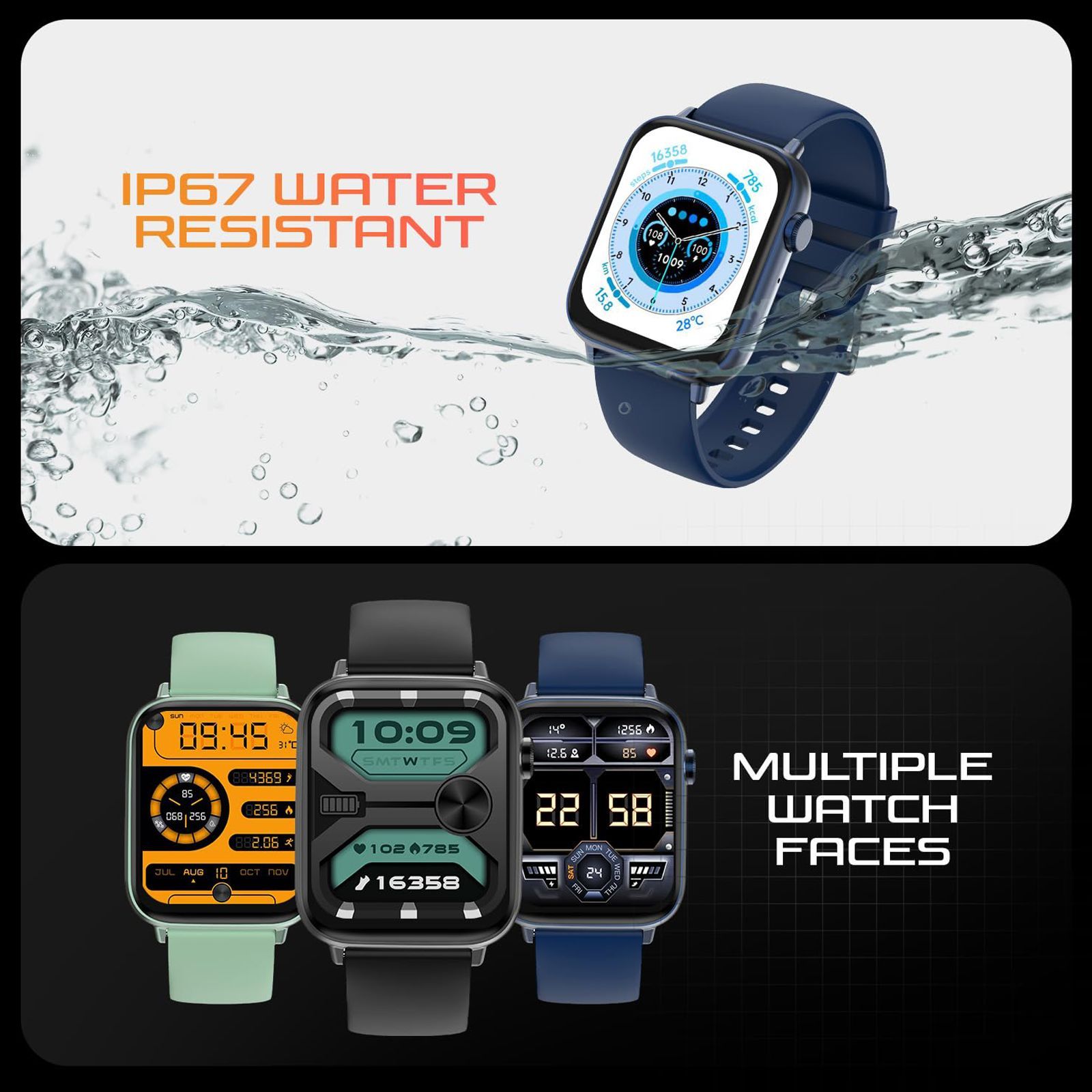 FIRE-BOLTT Ninja Fit Pro Smartwatch with Bluetooth Calling (50.8mm LCD HD Display, IP67 Water Resistant, Blue Strap)_7