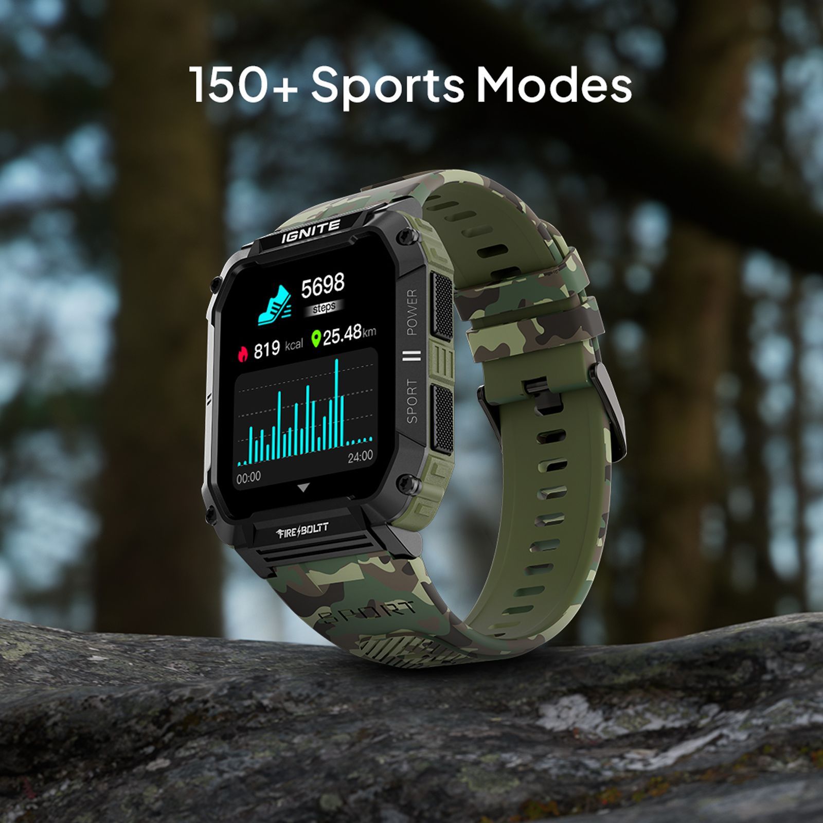 FIRE-BOLTT Combat Smartwatch with Bluetooth Calling (49.5mm TFT Display, IP68 Water Resistant, Camo Green Strap)_11