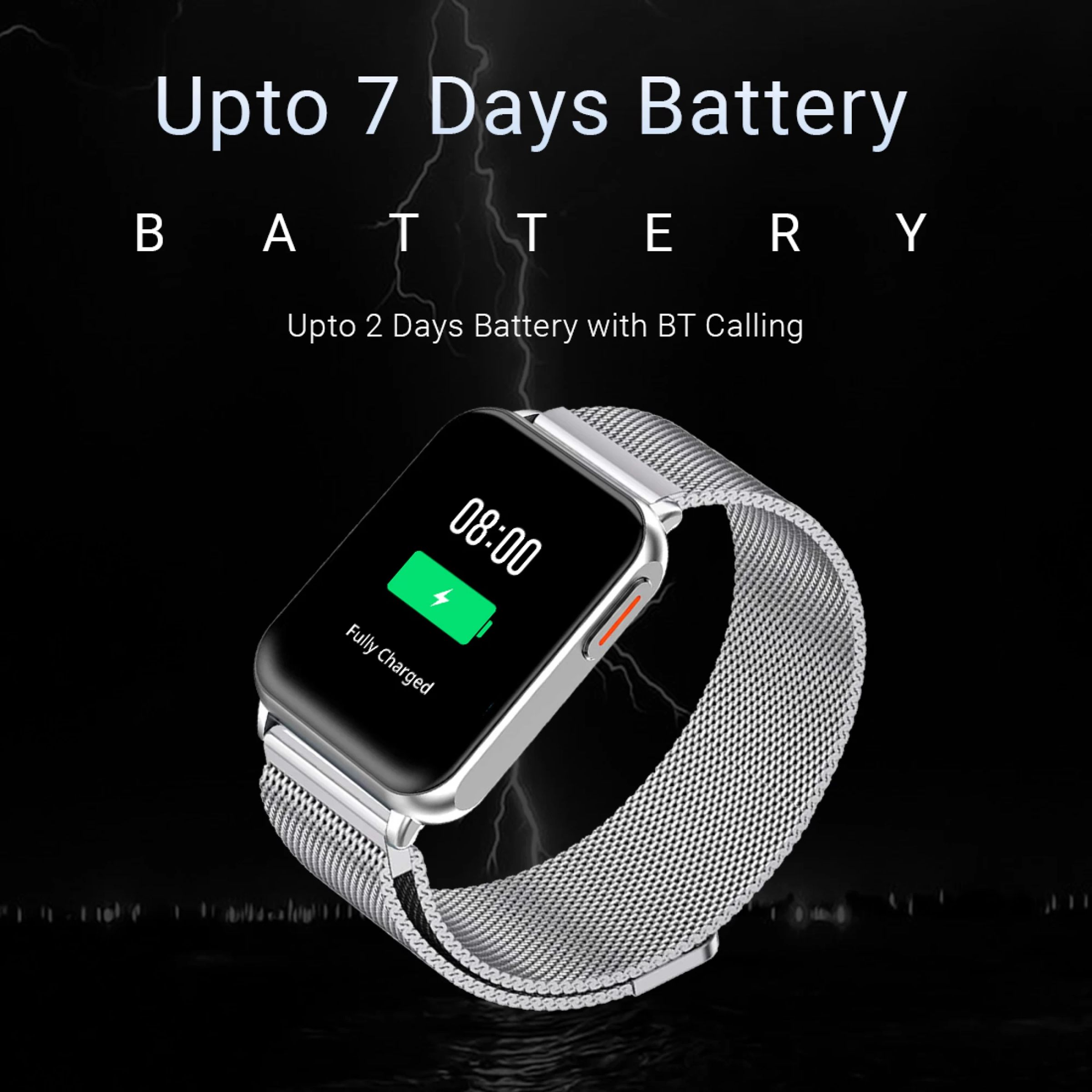 FIRE-BOLTT King Smartwatch with Bluetooth Calling (45.2mm AMOLED Display, IP67 Water Resistant, Silver Strap)_7