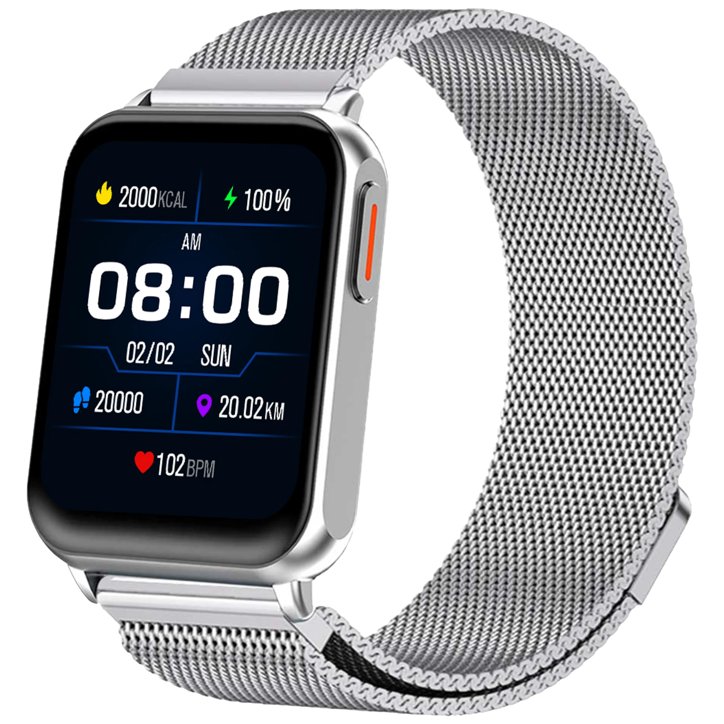 FIRE-BOLTT King Smartwatch with Bluetooth Calling (45.2mm AMOLED Display, IP67 Water Resistant, Silver Strap)_4