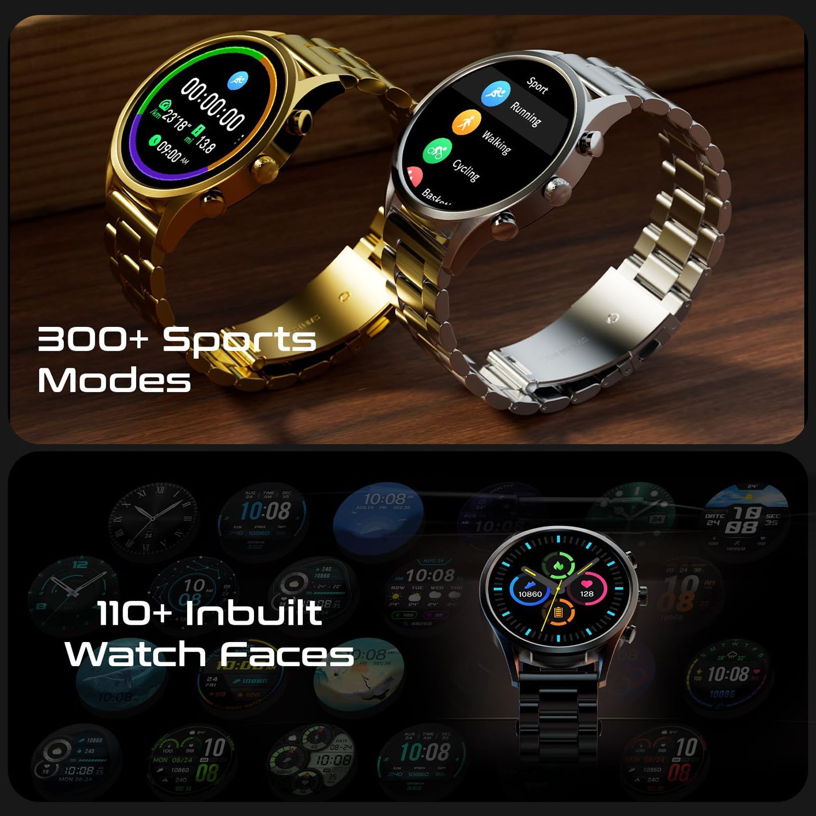 FIRE-BOLTT Infinity Luxe Smartwatch with Bluetooth Calling (40.64mm HD Display, IP67 Water Resistant, Silver Strap)_7