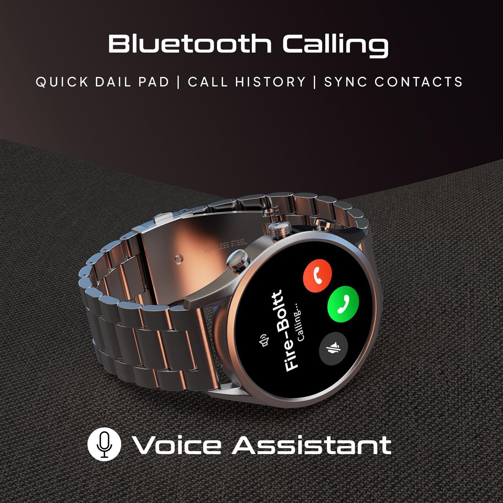 FIRE-BOLTT Infinity Luxe Smartwatch with Bluetooth Calling (40.64mm HD Display, IP67 Water Resistant, Silver Strap)_11