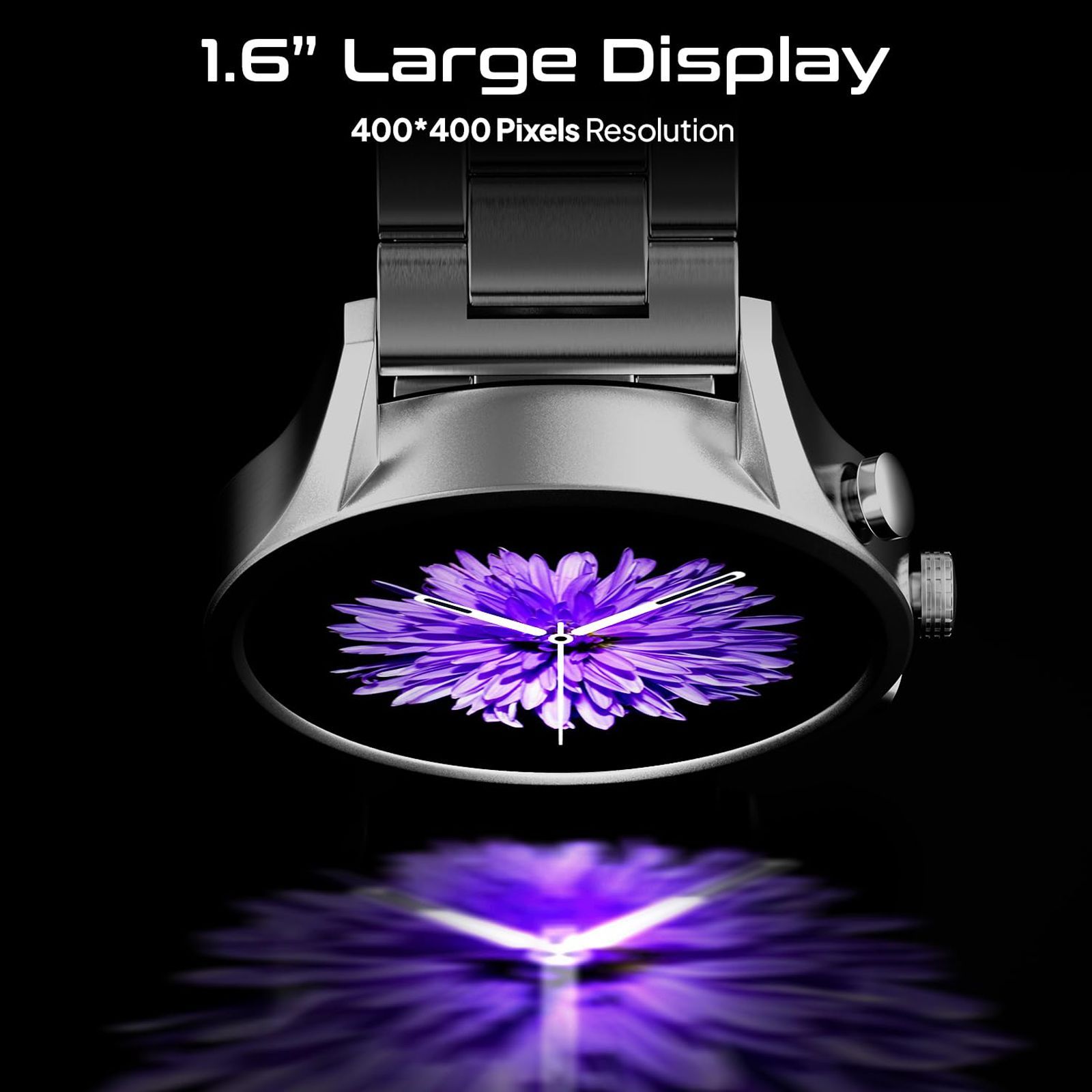 FIRE-BOLTT Infinity Luxe Smartwatch with Bluetooth Calling (40.64mm HD Display, IP67 Water Resistant, Silver Strap)_13