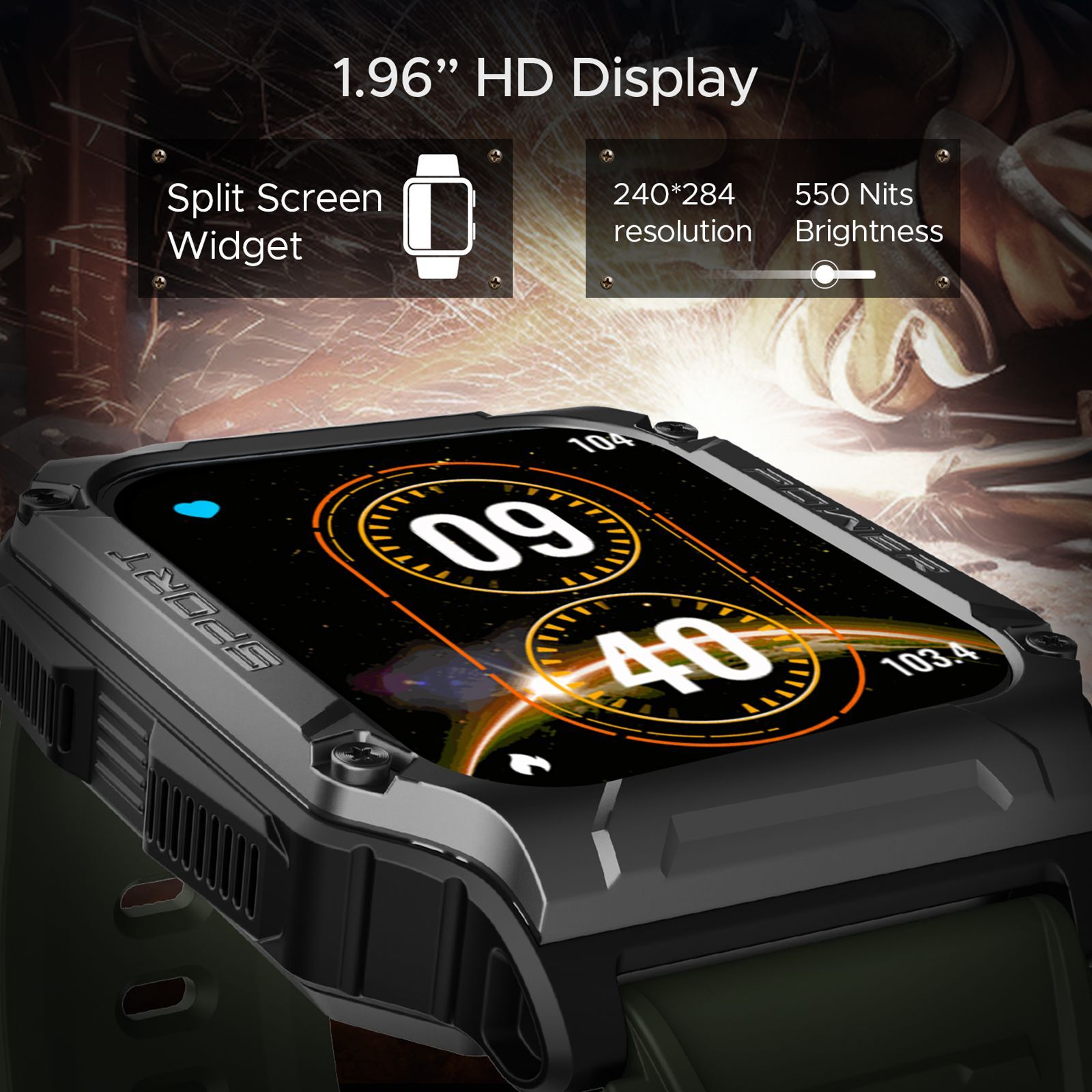 boAt Wave Force 2 Smartwatch with Bluetooth Calling (50.6mm HD Display, IP68 Water Resistant, Forest Green Strap) boAt Wave Force 2 Smartwatch with Bluetooth Calling (50.6mm HD Display, IP68 Water Resistant, Forest Green Strap)_8