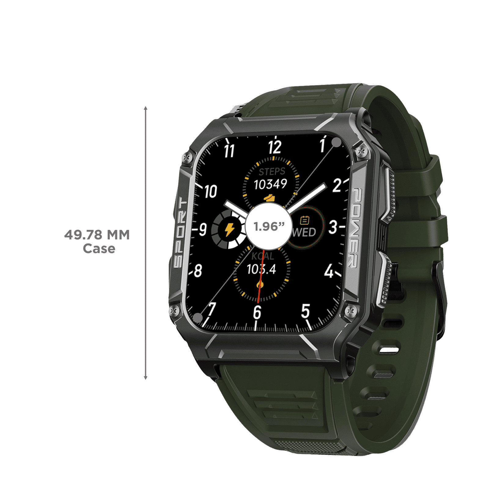 boAt Wave Force 2 Smartwatch with Bluetooth Calling (50.6mm HD Display, IP68 Water Resistant, Forest Green Strap) boAt Wave Force 2 Smartwatch with Bluetooth Calling (50.6mm HD Display, IP68 Water Resistant, Forest Green Strap)_3