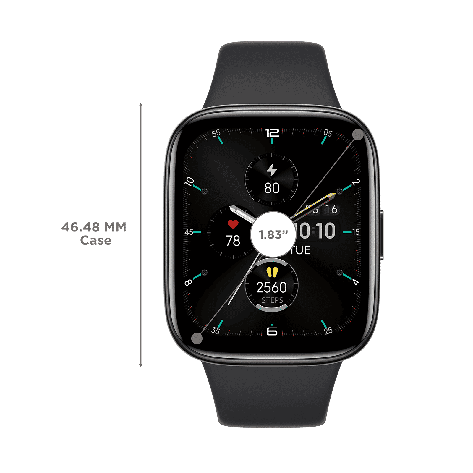 Redmi Watch 3 Active Smartwatch with Bluetooth Calling (46.4mm LCD Display, 5ATM Water Resistant, Charcoal Black Strap)_3