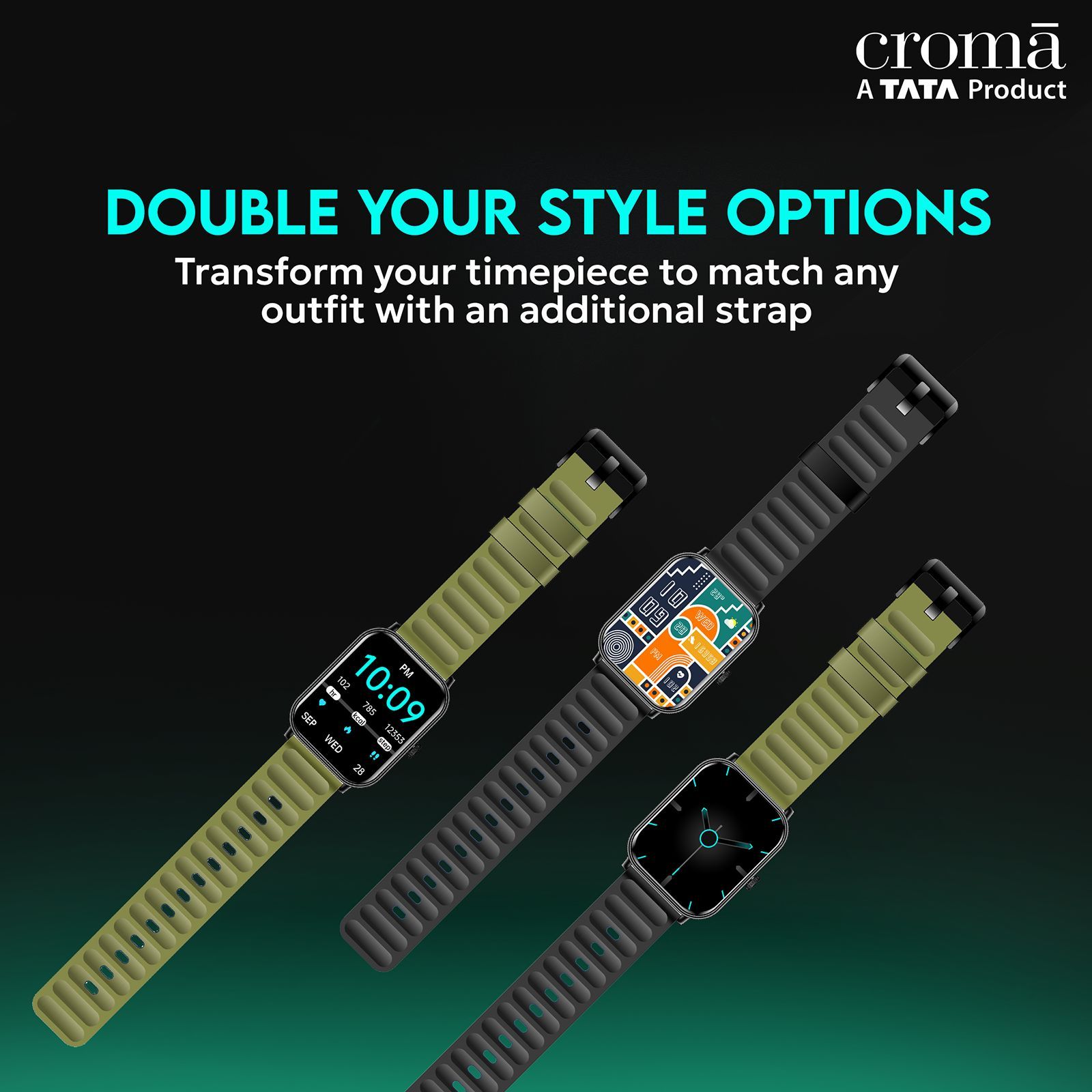 Croma Stride Smartwatch with Bluetooth Calling (1.8 inches, IPS Display, IP68 Sweat Resistant, Black Strap)_6