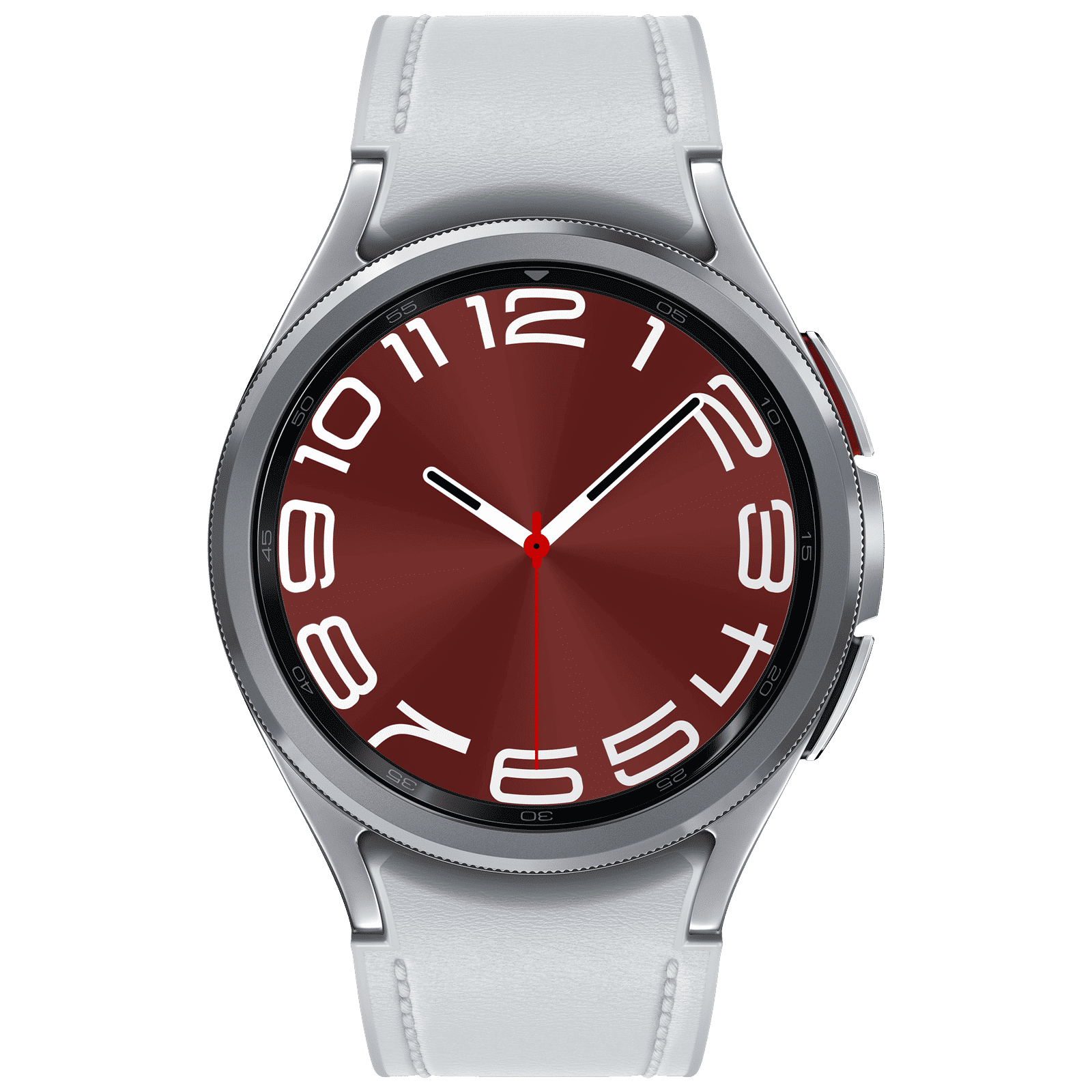 SAMSUNG Galaxy Watch6 Classic Smartwatch with Bluetooth Calling (43mm Super AMOLED Display, IP68 Water Resistant, Silver Strap)_1