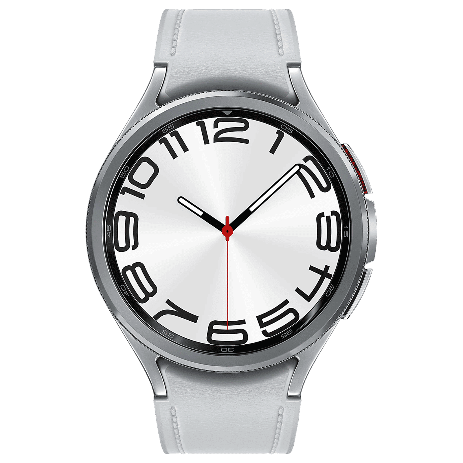 SAMSUNG Galaxy Watch6 Classic Smartwatch with Bluetooth Calling (47mm Super AMOLED Display, IP68 Water Resistant, Silver Strap)_1