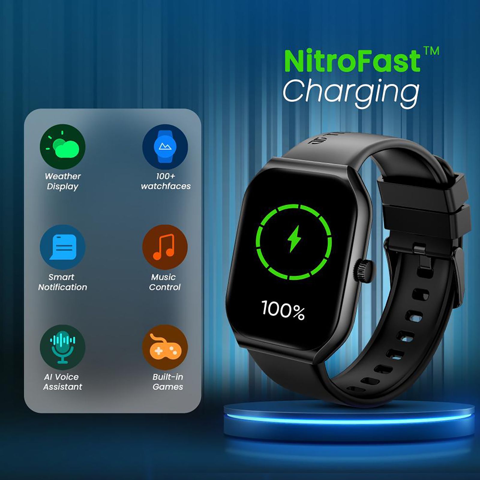 TITAN Smart 3.0 Smartwatch with Bluetooth Calling (49.7mm Super AMOLED Display, IP68 Water Resistant, Teal Strap)_10