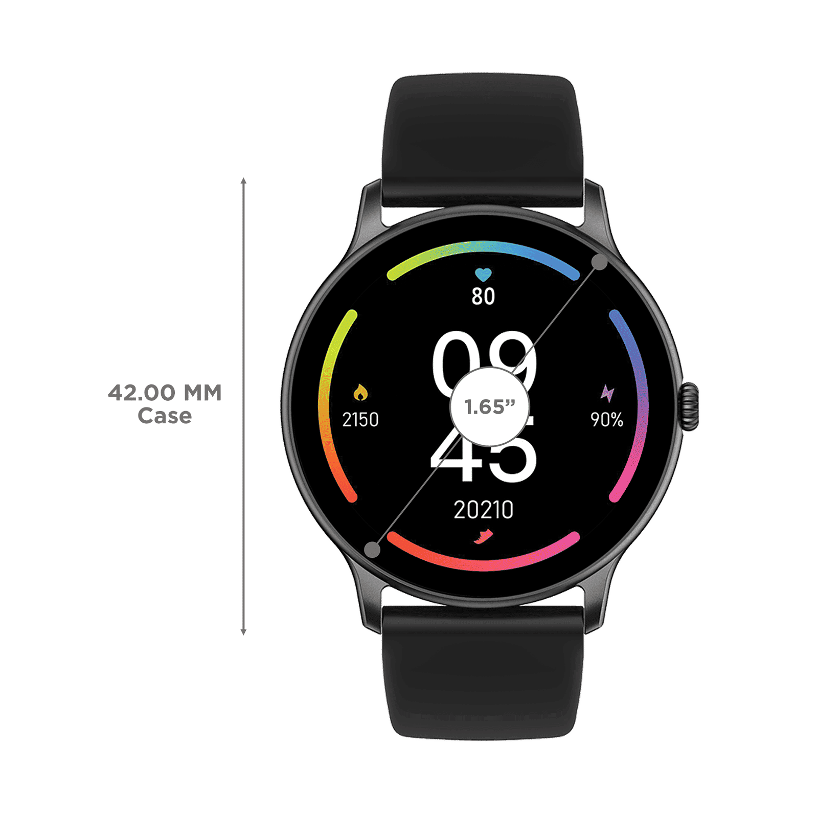 FIRE-BOLTT Talk Alpha Smartwatch with Bluetooth Calling (42mm Display, Black Strap)_2