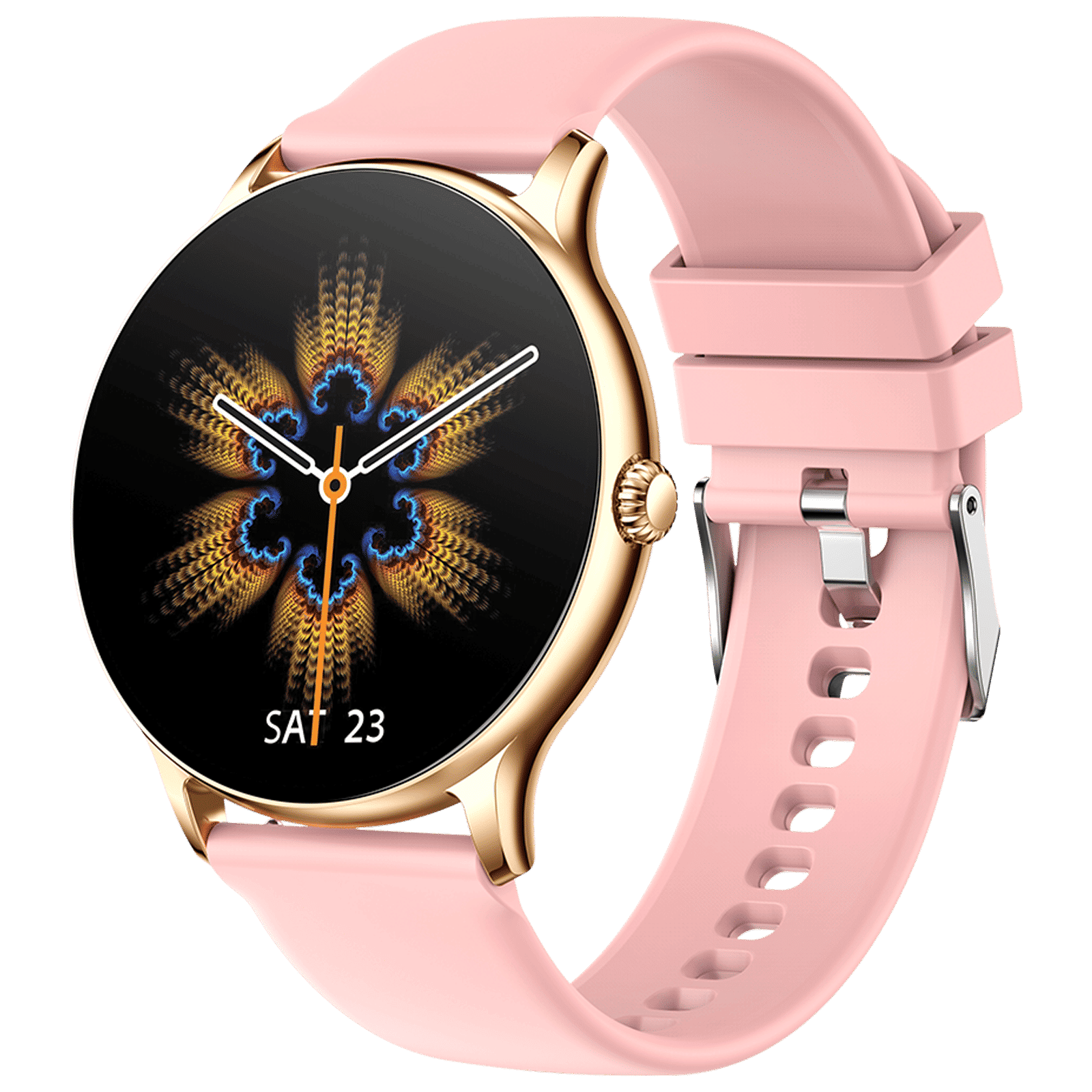 FIRE-BOLTT Talk Alpha Smartwatch with Bluetooth Calling (42mm Display, Pink Strap)_3