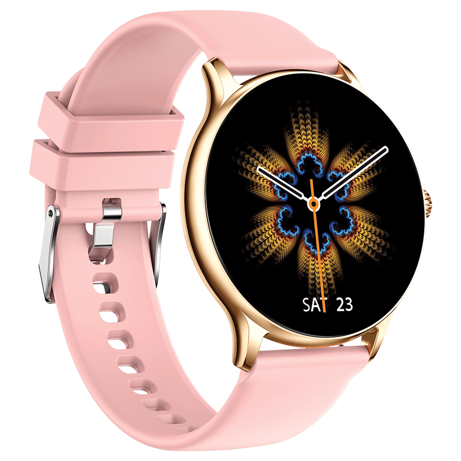 FIRE-BOLTT Talk Alpha Smartwatch with Bluetooth Calling (42mm Display, Pink Strap)_4