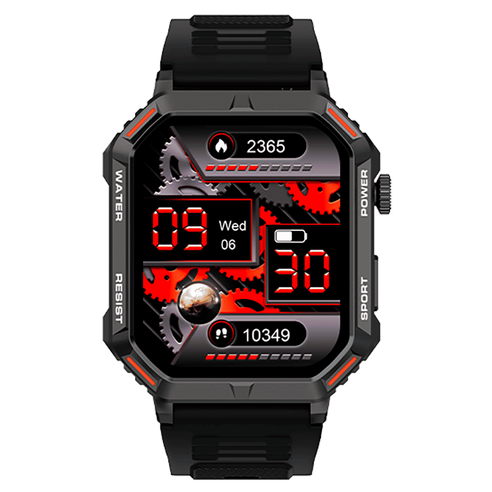 FIRE-BOLTT Commando Smartwatch with Bluetooth Calling (49.5mm AMOLED Display, IP68 Water Resistant, Silver Black Strap) FIRE-BOLTT Commando Smartwatch with Bluetooth Calling (49.5mm AMOLED Display, IP68 Water Resistant, Silver Black Strap)_1