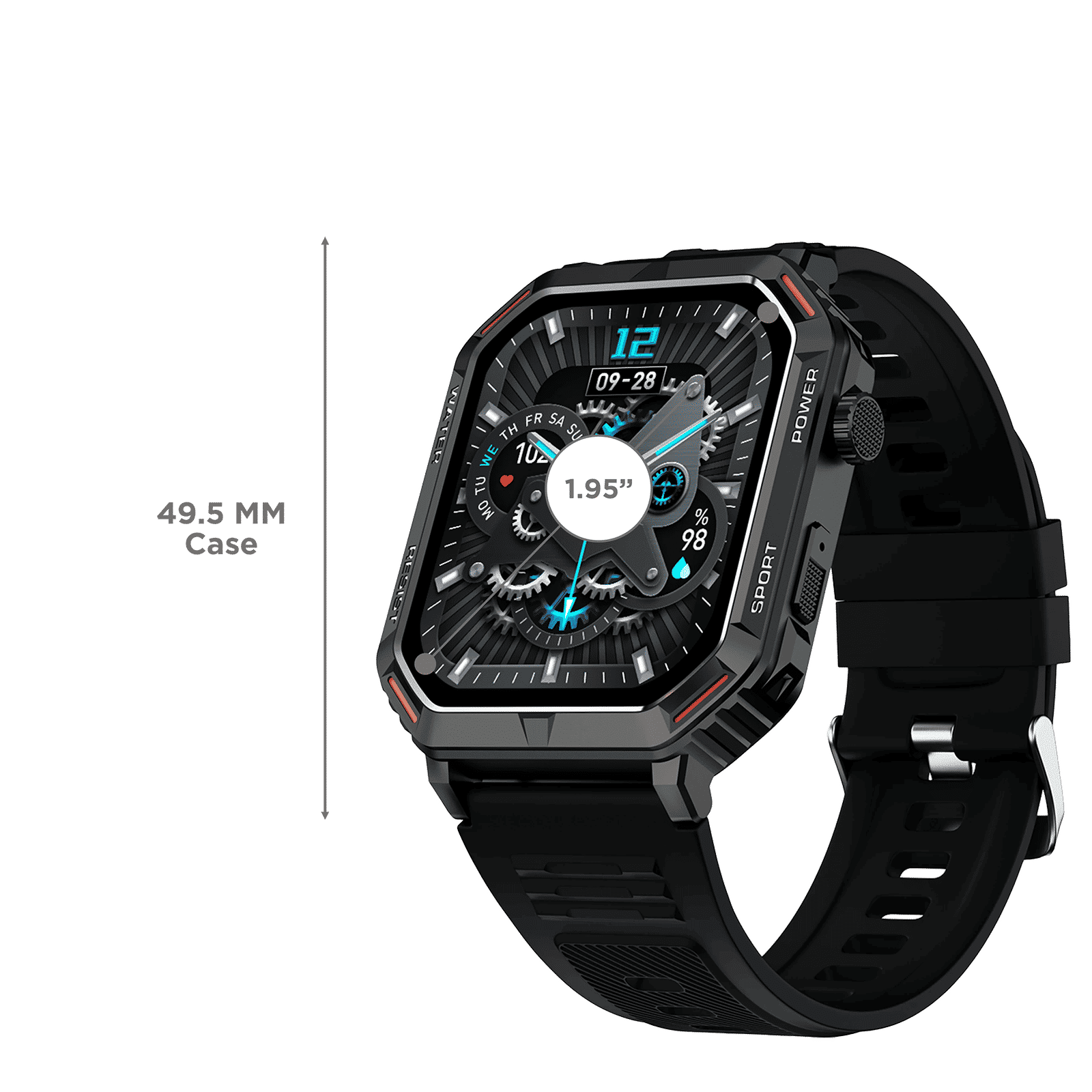 FIRE-BOLTT Commando Smartwatch with Bluetooth Calling (49.5mm AMOLED Display, IP68 Water Resistant, Silver Black Strap) FIRE-BOLTT Commando Smartwatch with Bluetooth Calling (49.5mm AMOLED Display, IP68 Water Resistant, Silver Black Strap)_3